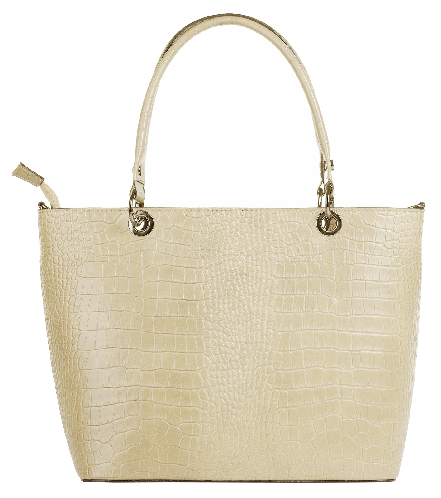 Cluty Henkeltasche, echt Leder, Made in Italy