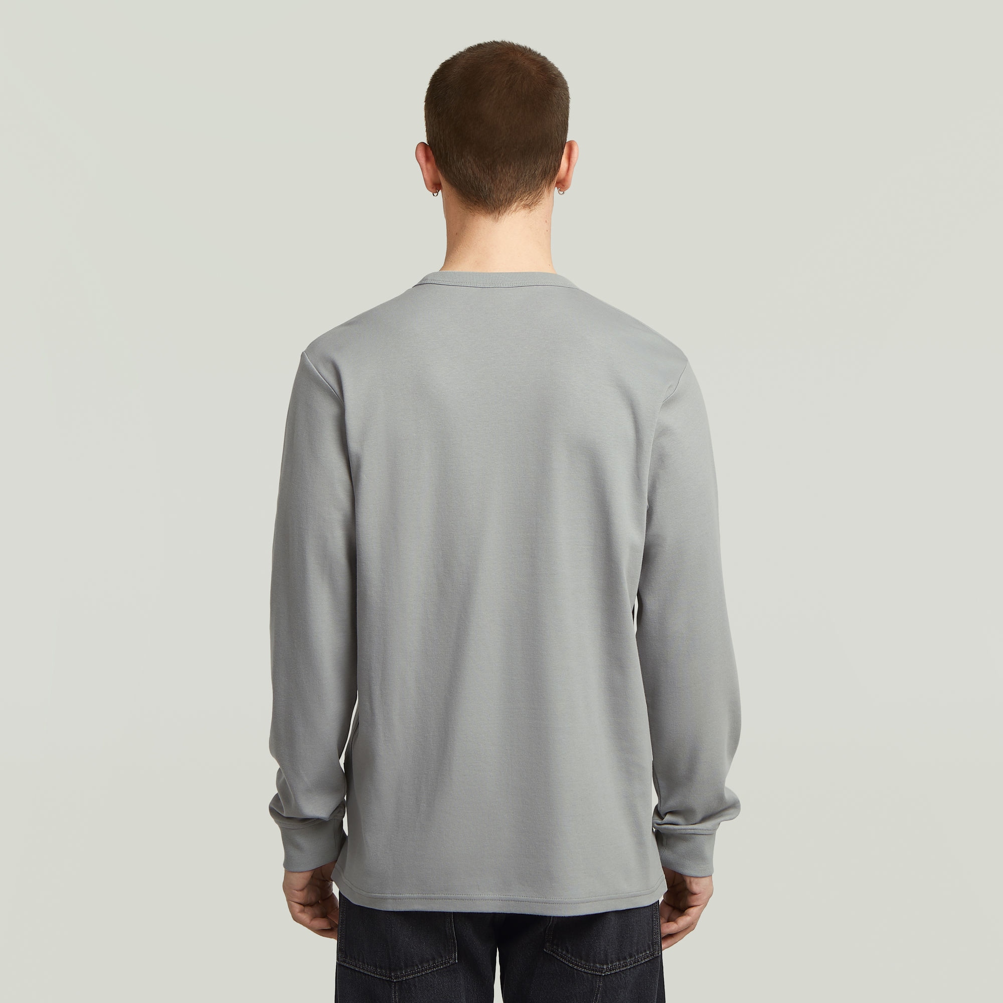 G-STAR Longsleeve »Nifous R« mit geripptem Einsatz vorne
