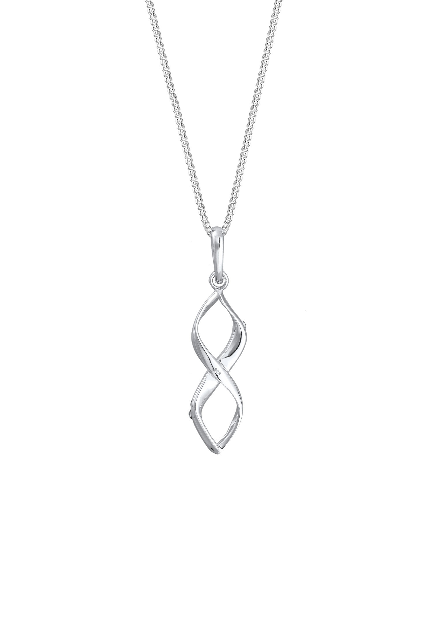 Elli Silberkette »Halskette Infinity Kristalle Weiß 925 Sterling Silber«