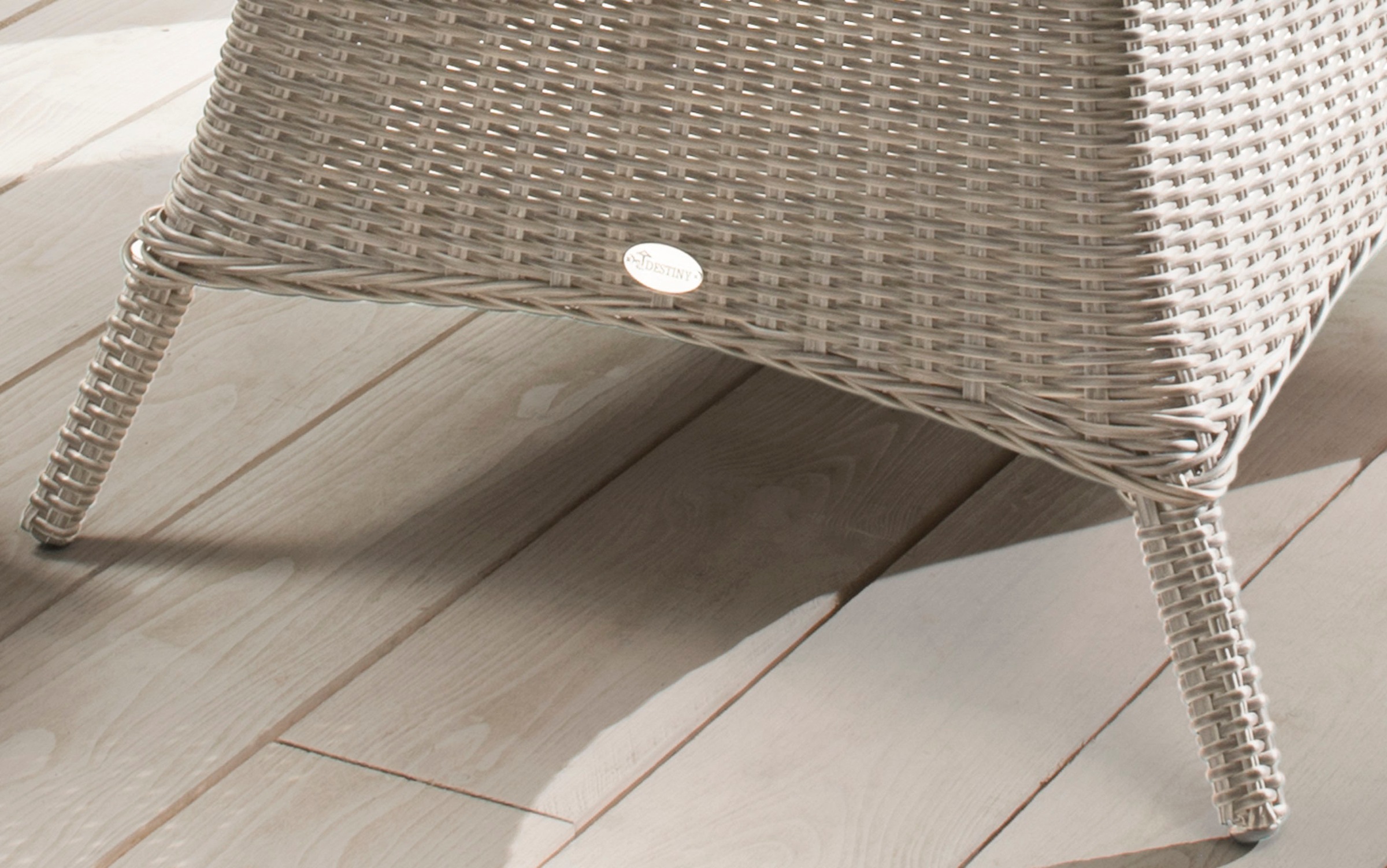 Destiny Garten-Essgruppe »MALAGA LUNA«, (Set, 7 tlg., 1 Tisch, 6 Sessel, 1x Drehteller), (Set,19-tlg., 6xSessel, 1 Tisch Ø 150x75 cm), Aluminium, Polyrattan
