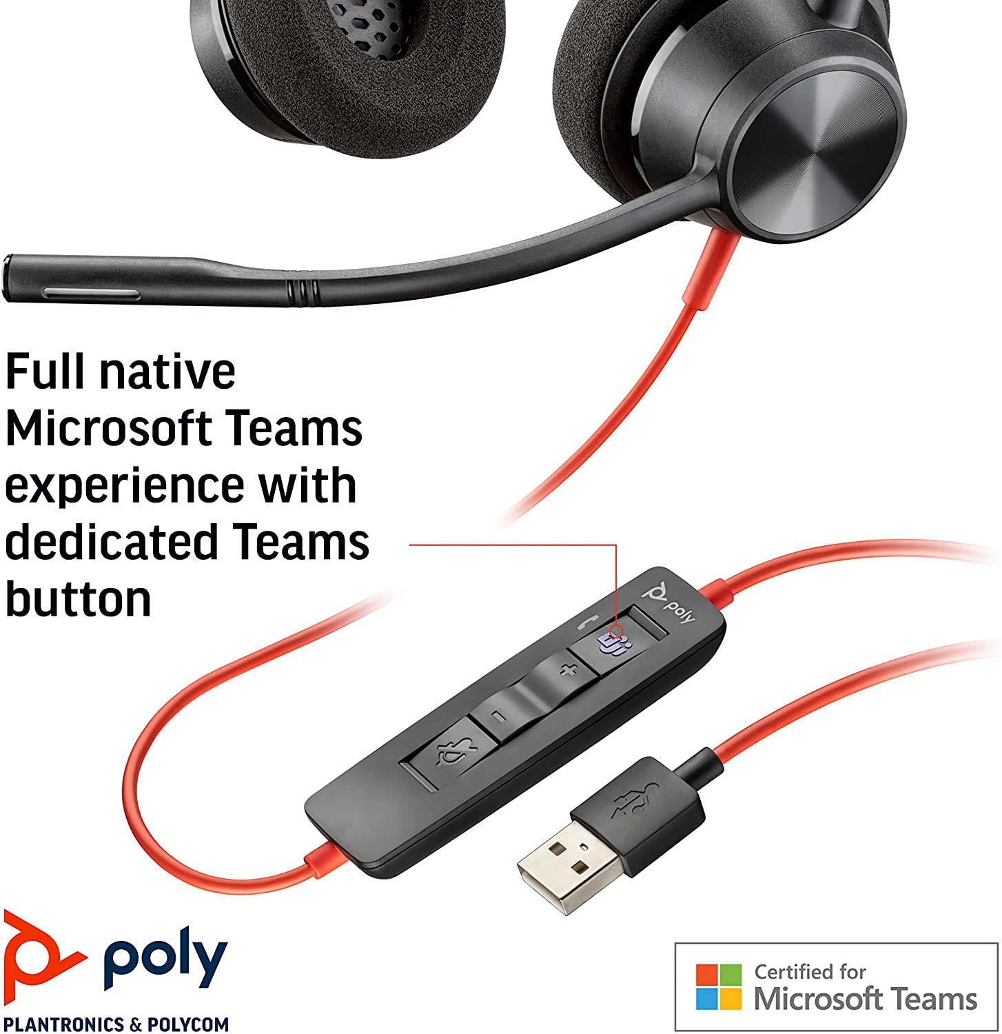 Poly Headset »Blackwire 3325«, Noise-Cancelling bei online jetzt OTTO