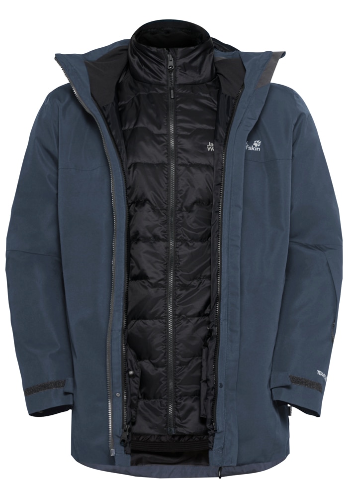Jack Wolfskin Skijacke »FLOWLINE 3IN1 JKT M«, mit Kapuze