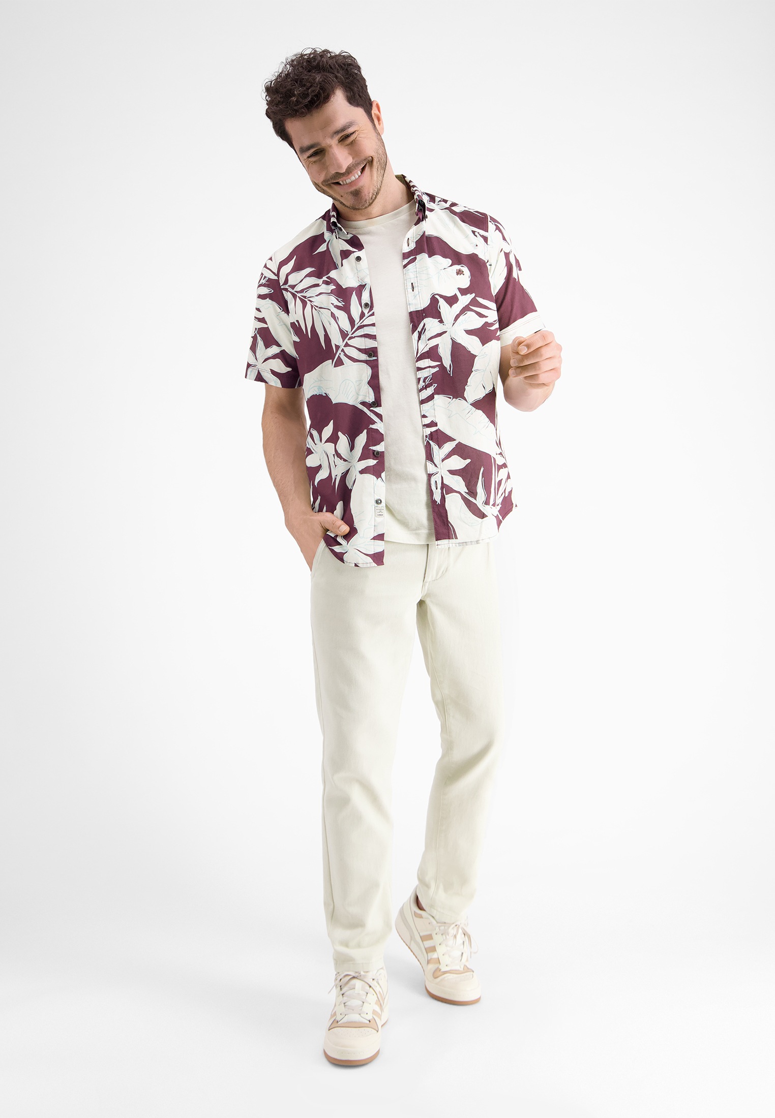 LERROS Kurzarmhemd »LERROS Halbarmhemd mit floralem Print«