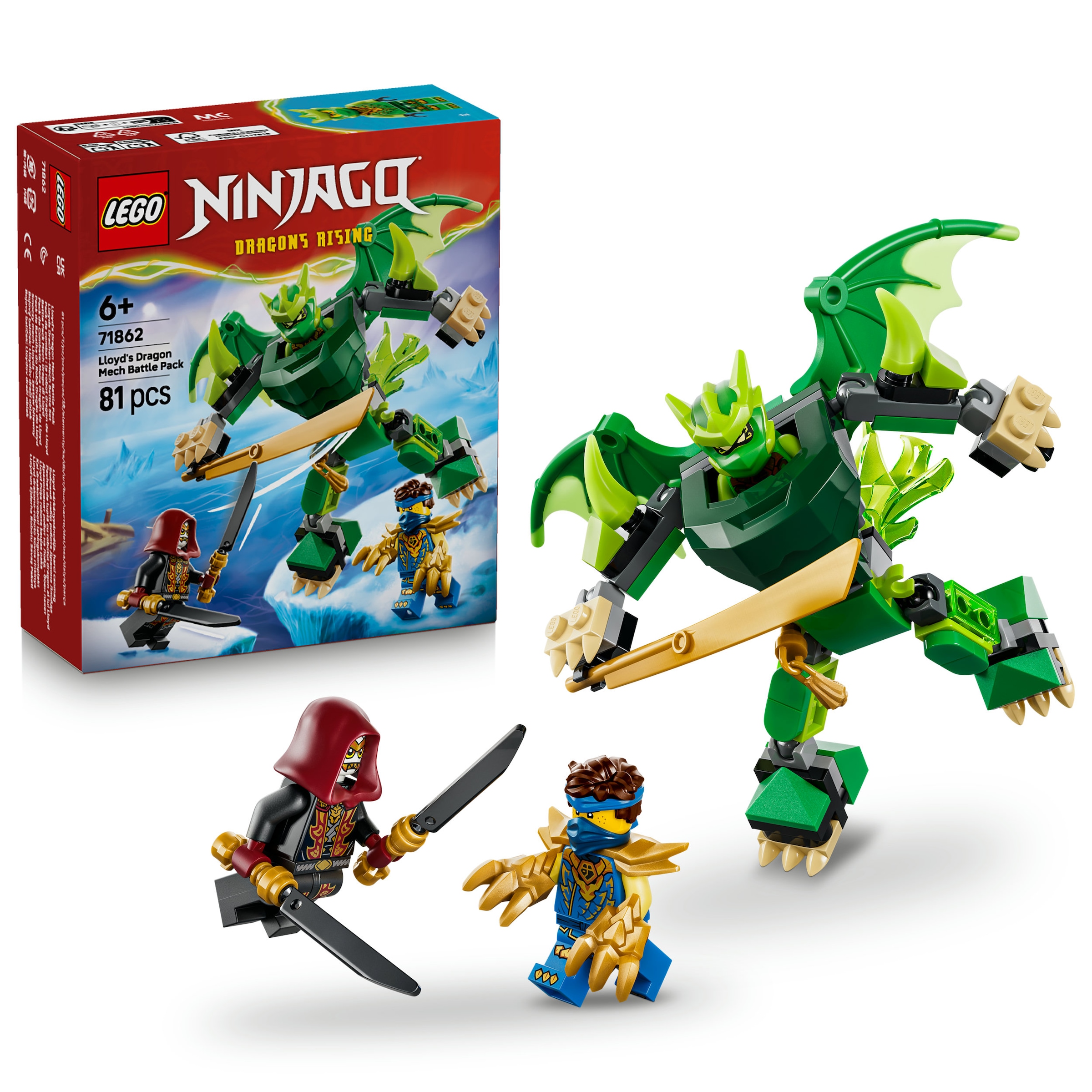 LEGO® Konstruktionsspielsteine »Lloyds Drachen-Mech Battle Set (71862), LEGO Ninjago« Made in Europe