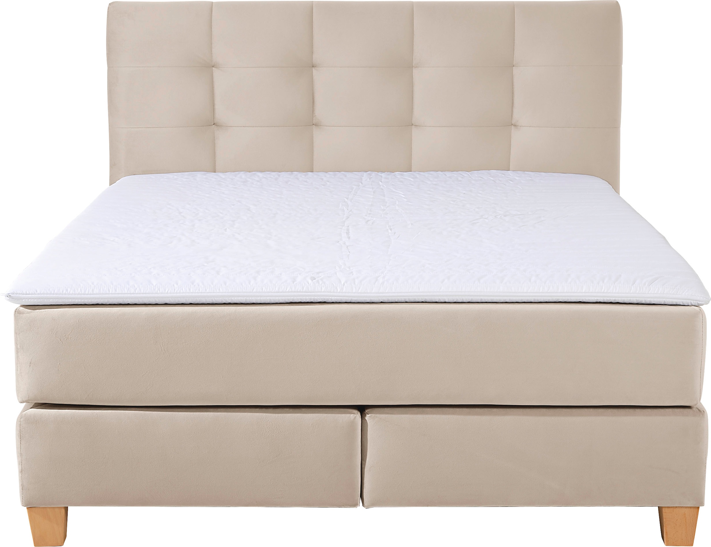 Home affaire Boxspringbett »Moulay«, inkl. Topper, in Überlänge 220 cm, 3 Härtegrade, auch in H4