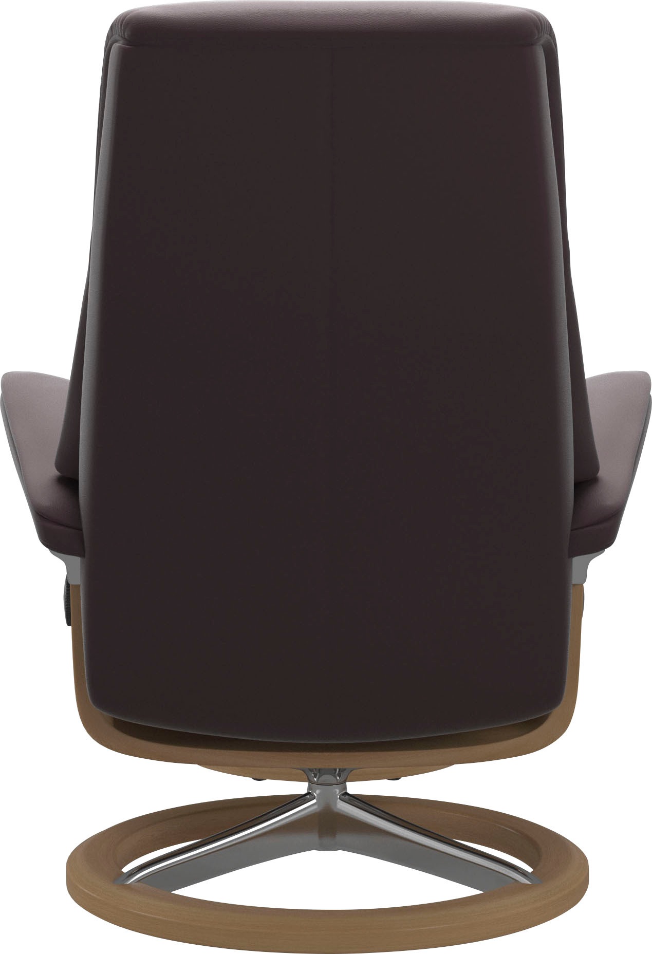 Stressless® Relaxsessel »View«, (Set, Relaxsessel mit Hocker), mit Signature Base, Größe M,Gestell Eiche