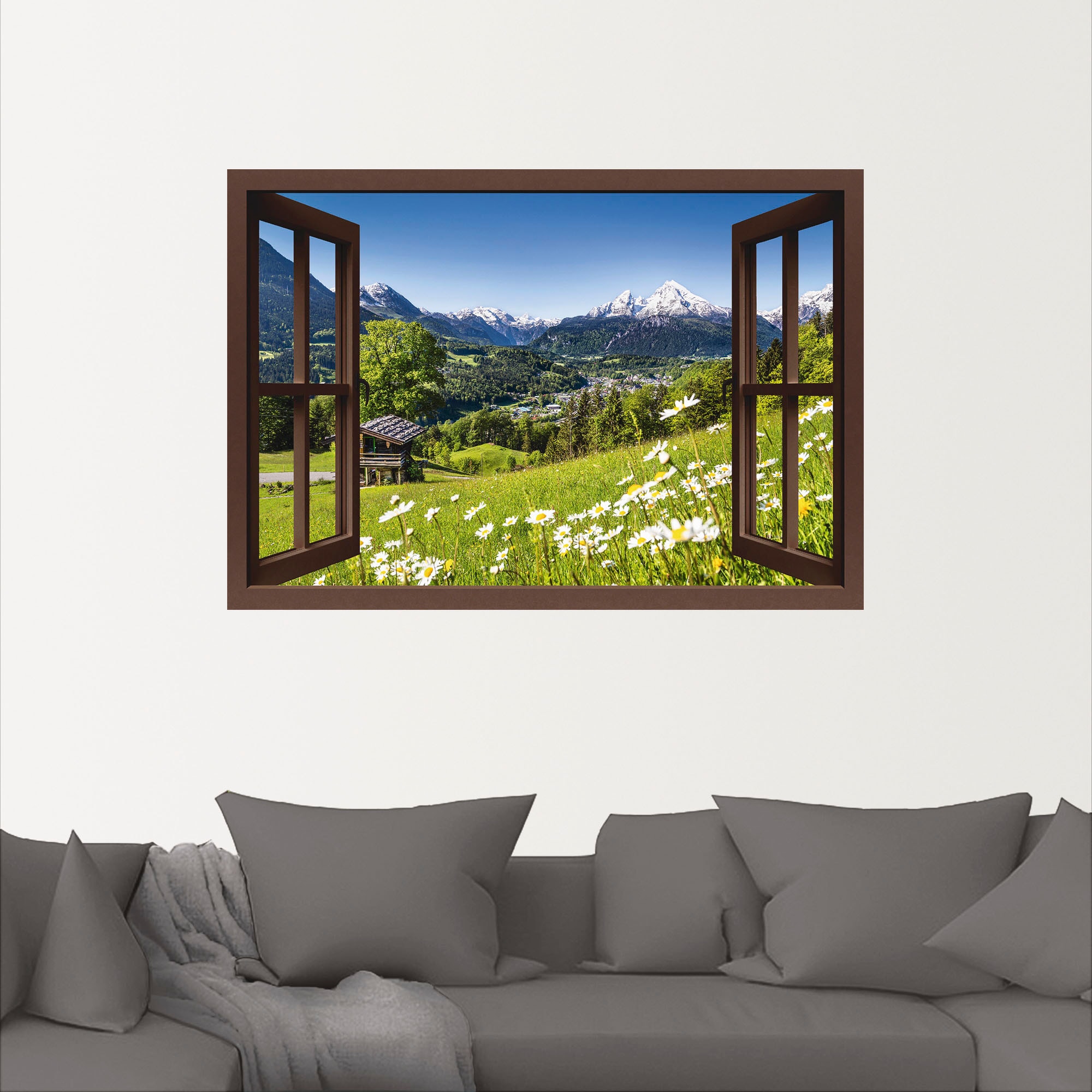 Bayerischen »Fensterblick online OTTO Artland Wandbild Berge, St.) bei Alpen«, (1