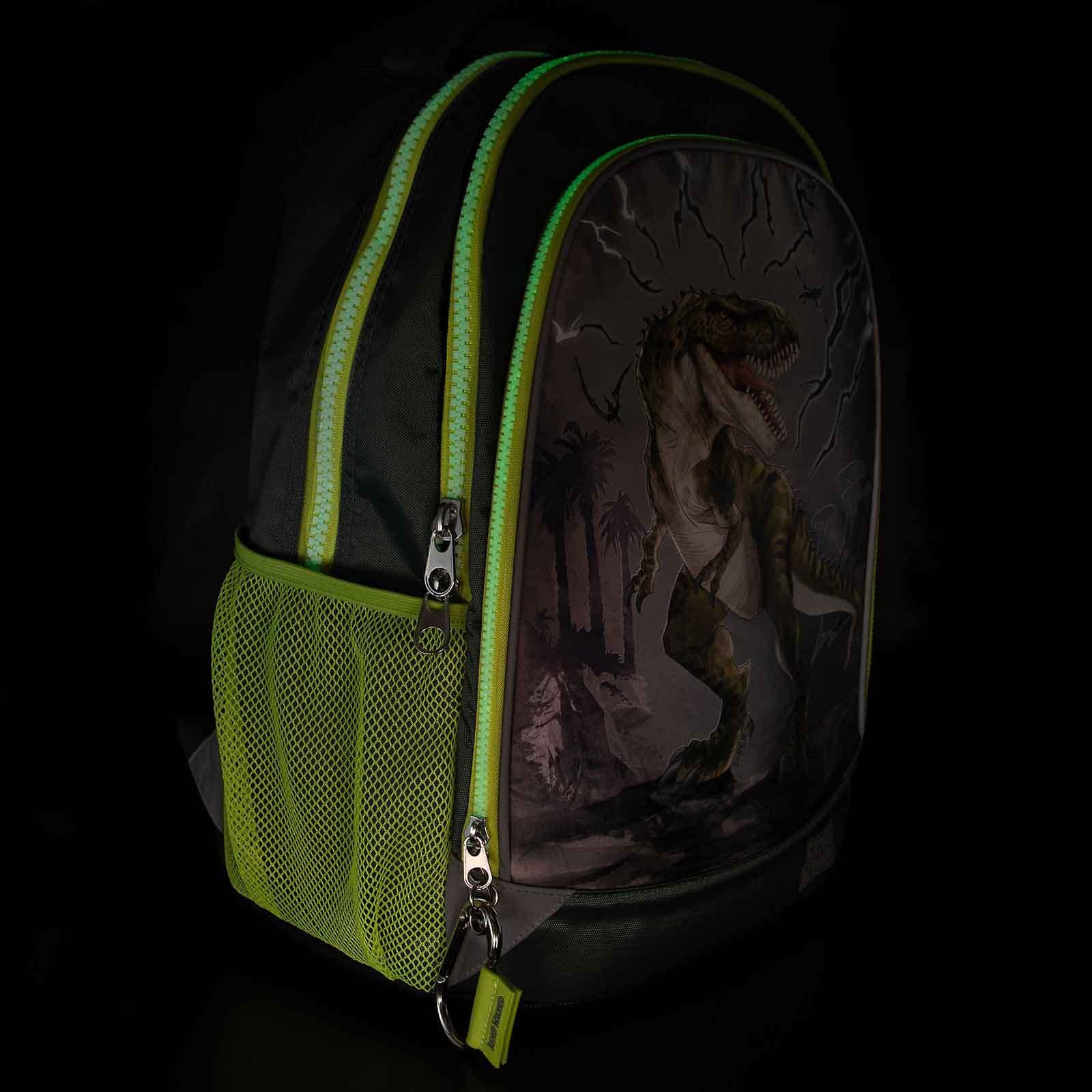 Depesche Rucksack »Schulrucksack Dino World 44 x 33 cm grau-grün«
