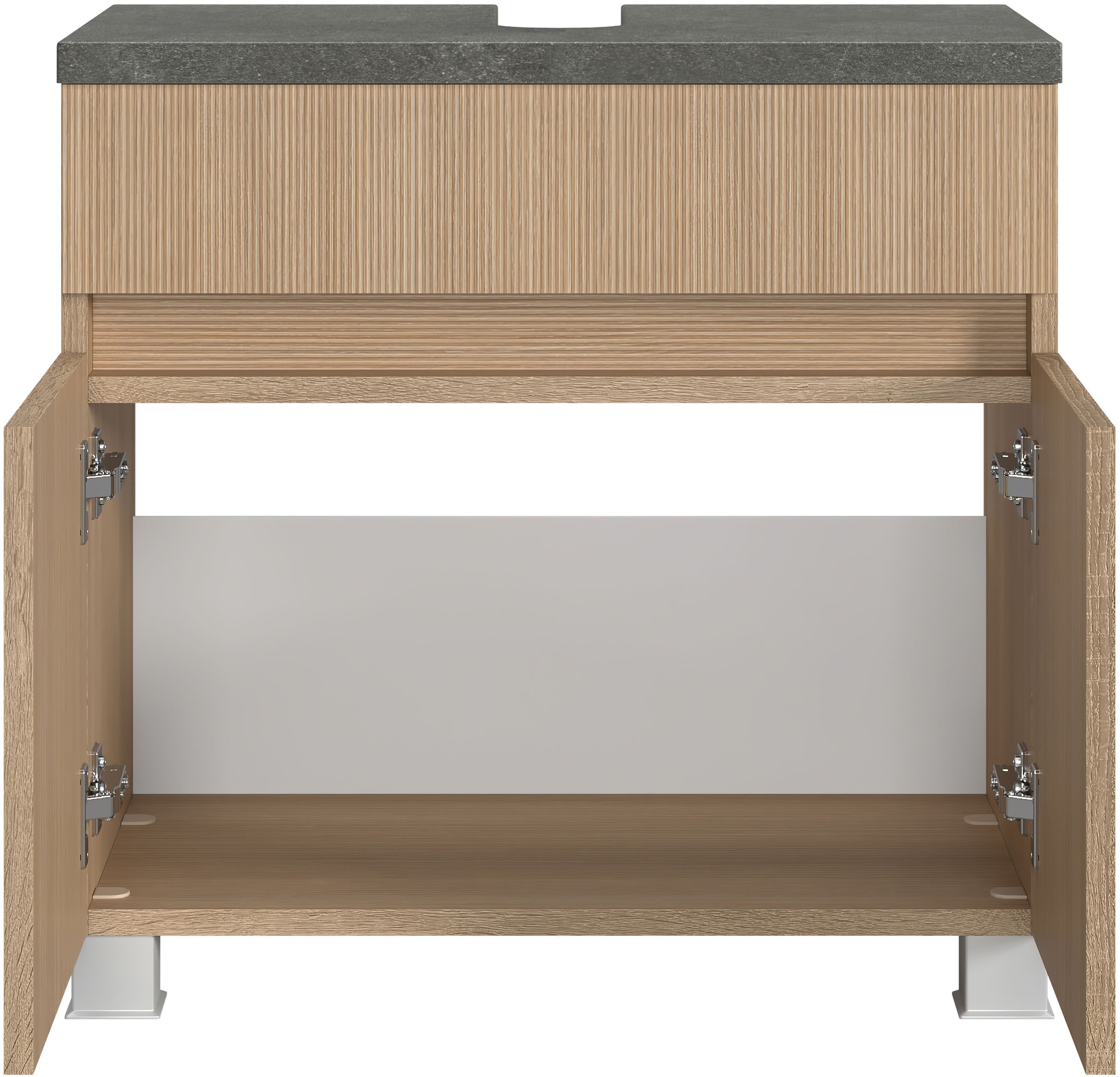welltime Badmöbel-Set »Eixo«, Set 90 cm breit, Badmöbel mit LED-Beleuchtung