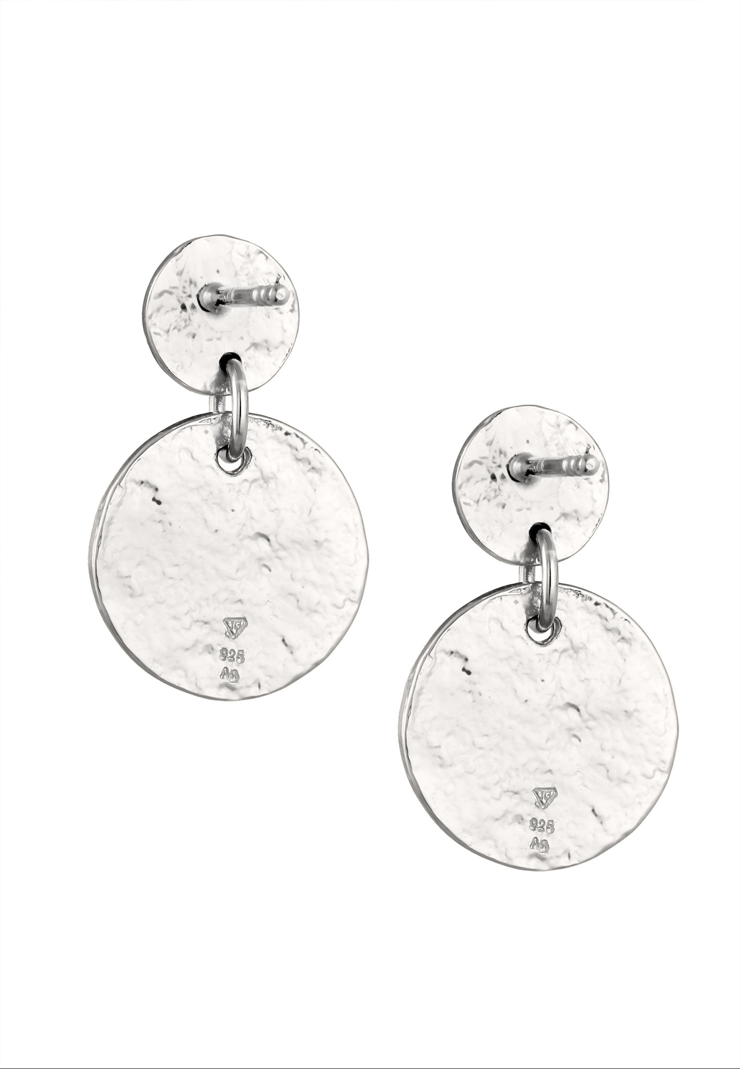 Elli Paar Ohrstecker »Ohrringe Ohrhänge Plättchen Vintage Look 925 Sterling Silber«