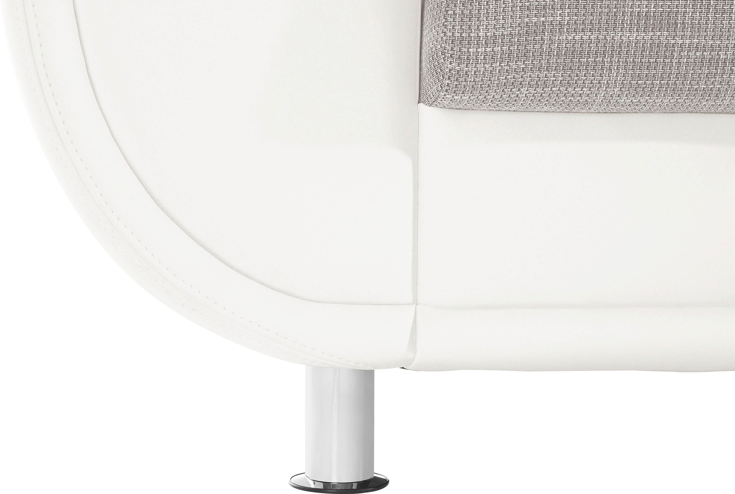 TRENDMANUFAKTUR Ecksofa »Rondo 3, zeitlos und modern, im Materialmix, L-Form«, wahlweise Federkern für hohen Sitzkomfort, wahlweise Bettfunktion