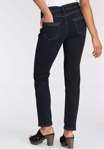 MAC Gerade Jeans »Melanie-Rock«, Nietenbesatz an den hintren Taschen kaufen