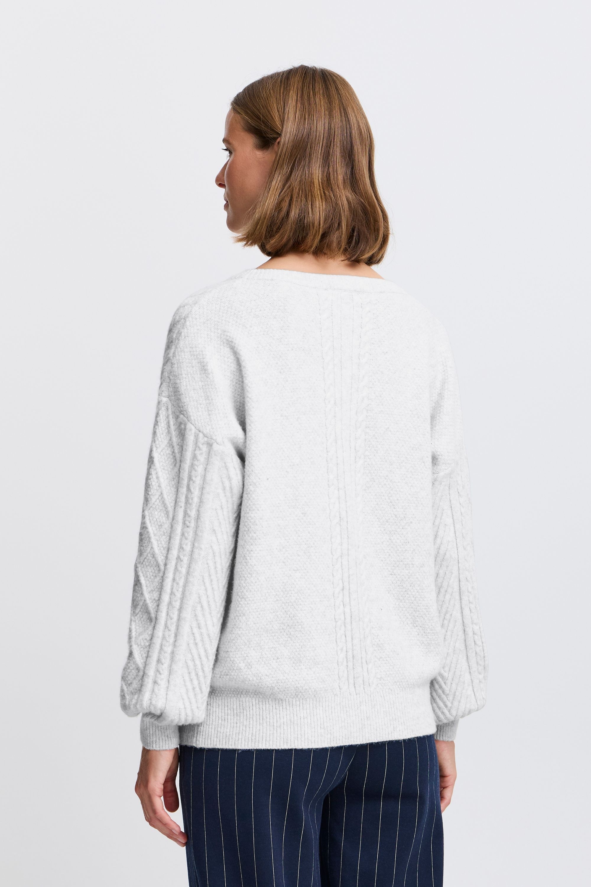 b.young Strickfleece-Pullover »Strickpullover BYMEDI VNECK JUMPER -«