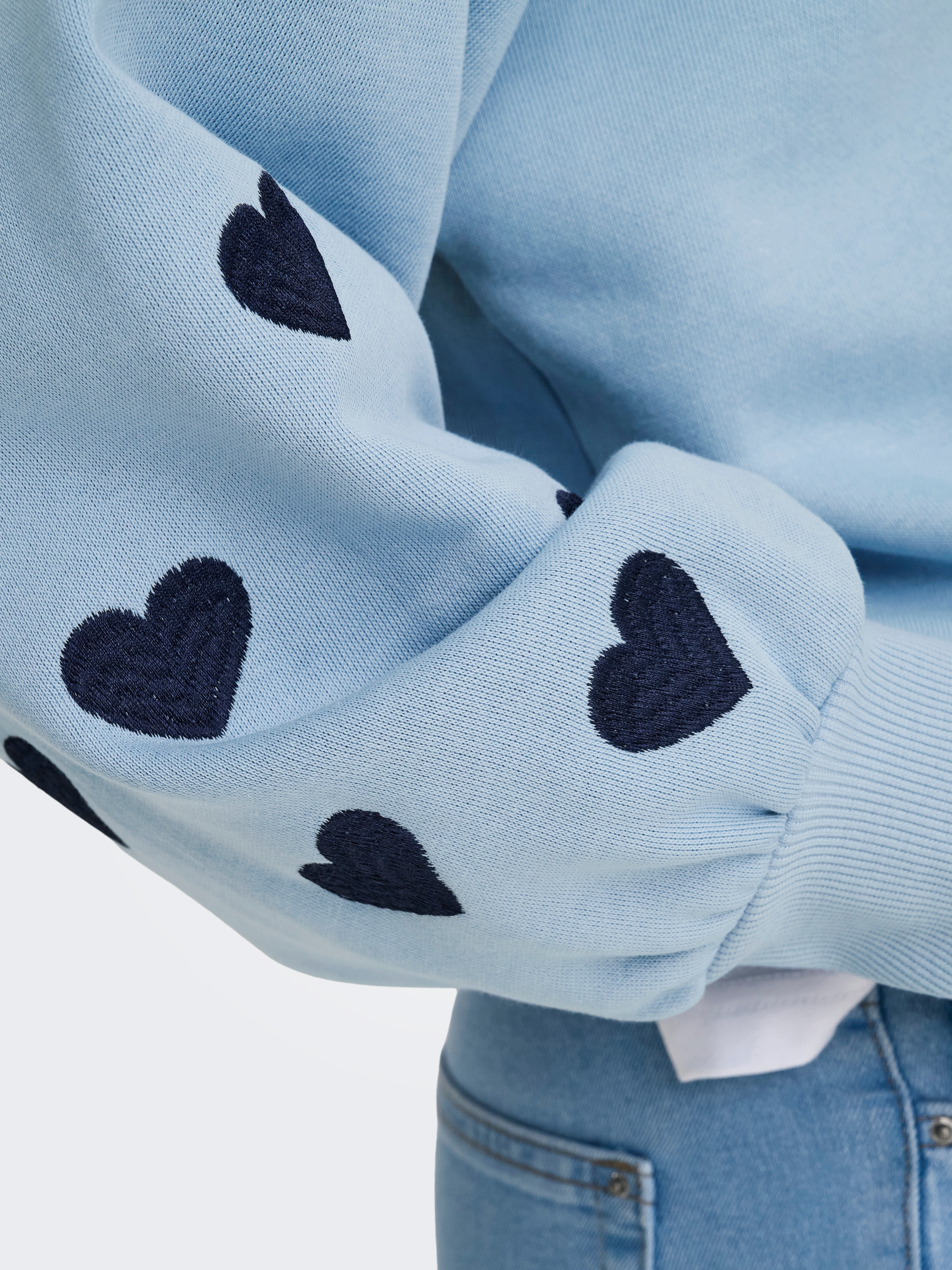 ONLY Sweatshirt »ONLBECCA L/S O-NECK SWT«, mit Stickerei