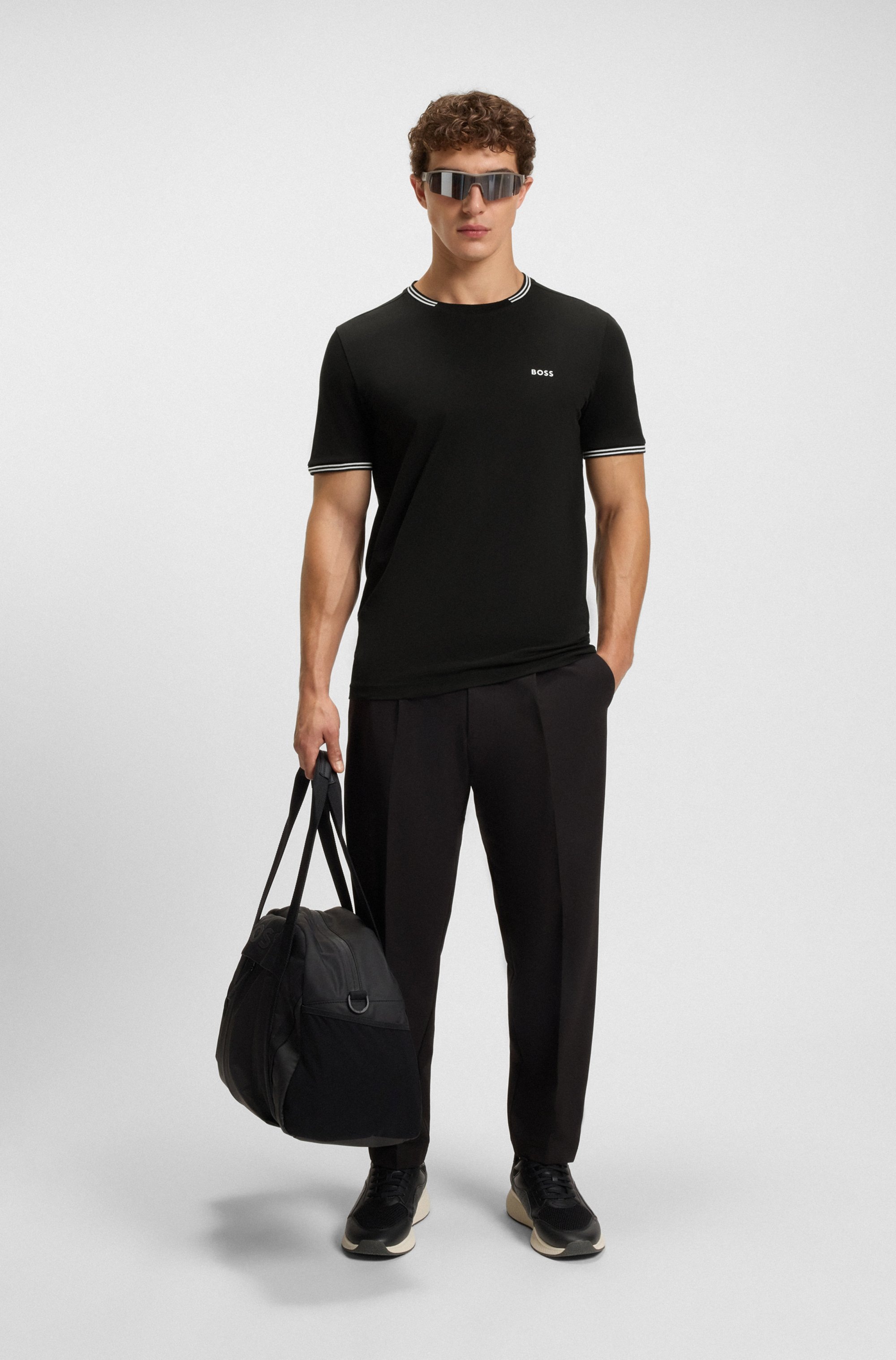 BOSS GREEN T-Shirt »Taul« aus softem Stretch-Baumwoll-Piqué, Regular Fit, Kühlend