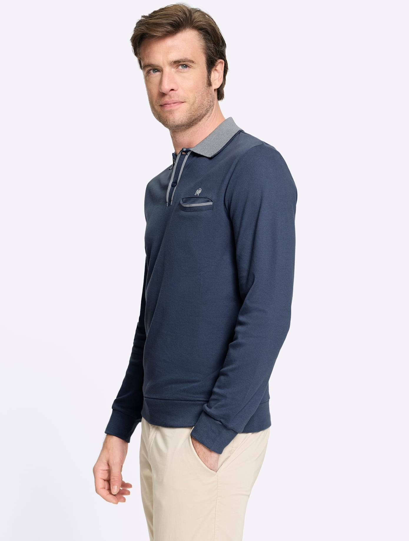 Marco Donati Poloshirt »Langarm-Shirt« 1