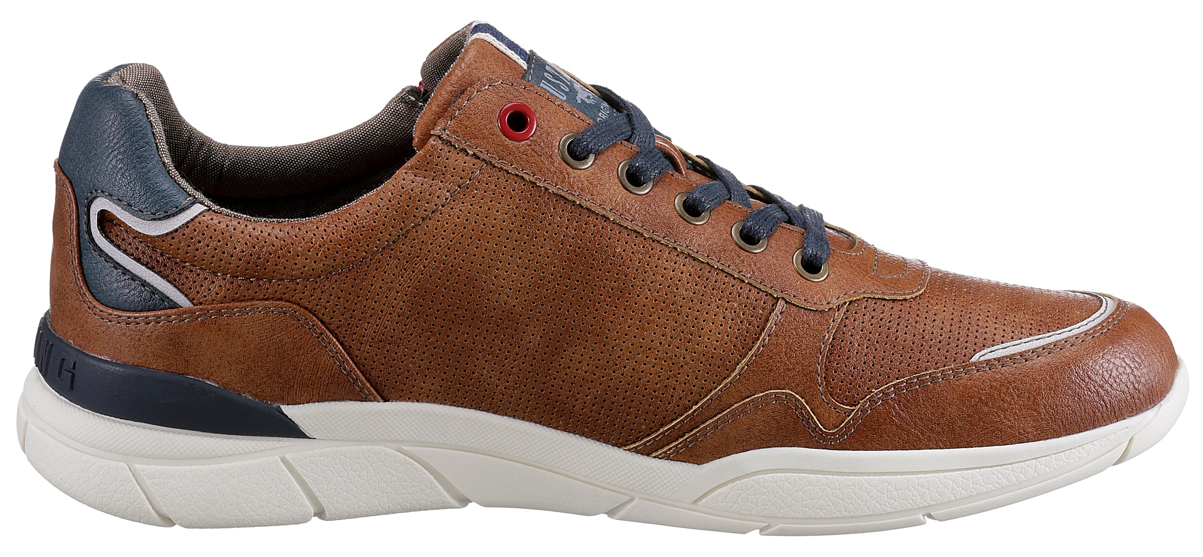 Mustang Shoes Sneaker, mit seitlichem Reißverschluss, Freizeitschuh, Halbschuh, Schnürschuh