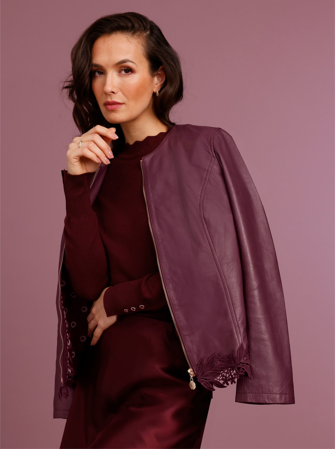 CREATION L PREMIUM Lederblazer »Lammnappa-Lederblazer«
