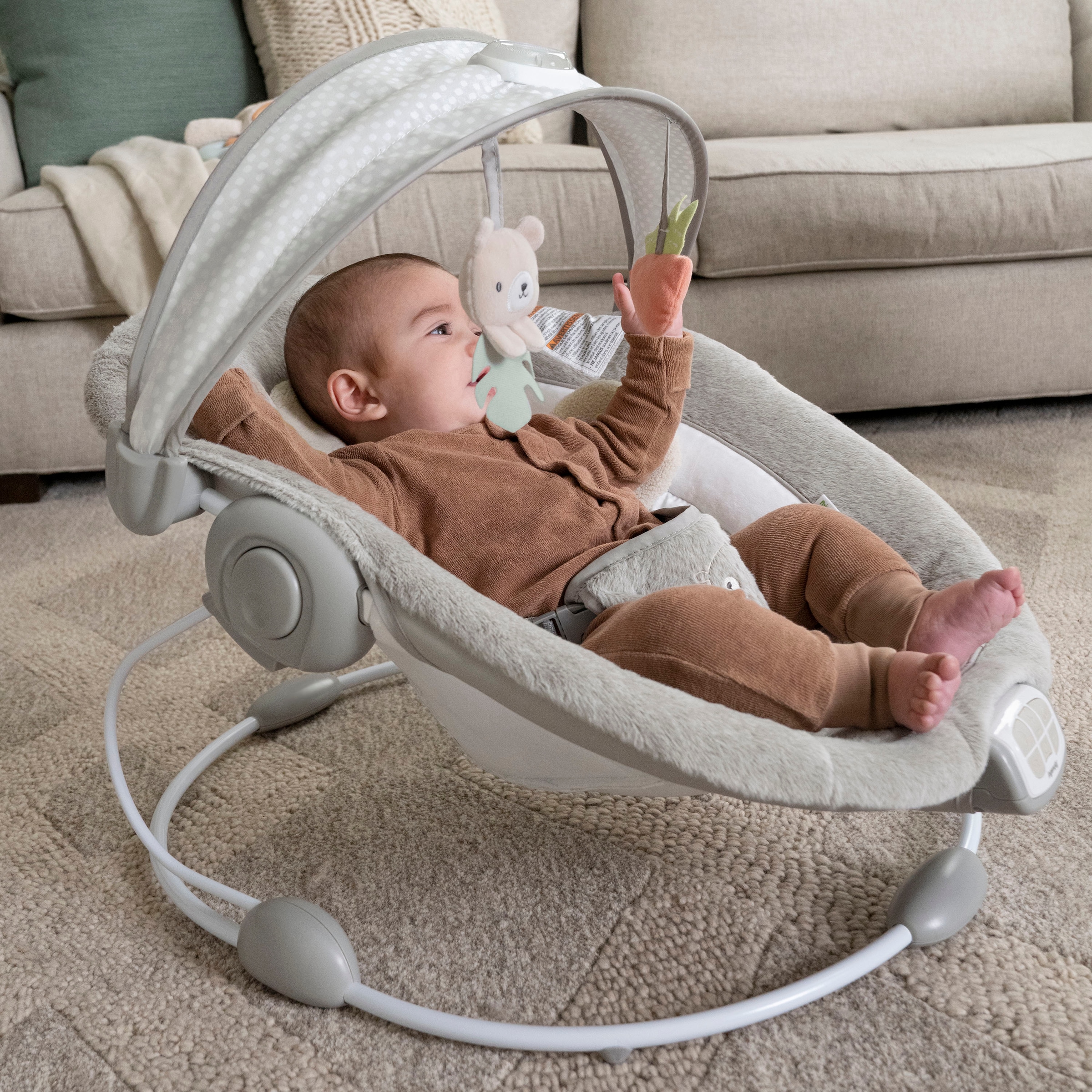 ingenuity Babyschaukel »InLighten Bouncer™ - Nate™«, bis 9 kg, mit Licht und Sound