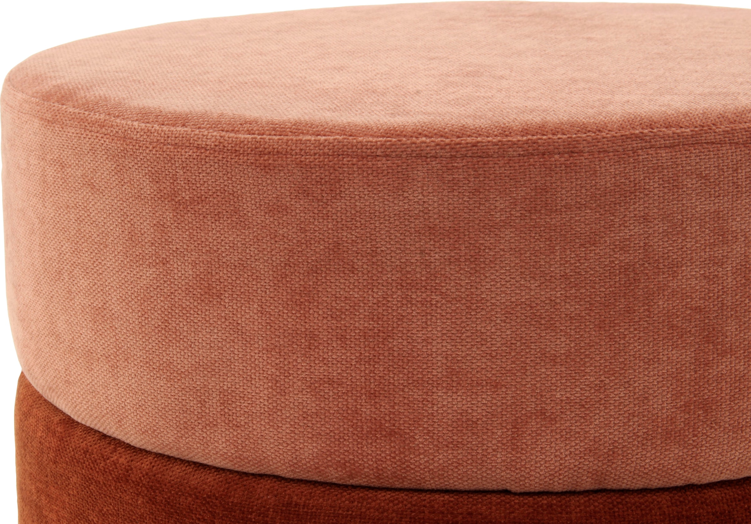 Kayoom Sitzhocker »Hocker Matilda 225, Komfortable runde Form, Gemütlicher Design-Hocker«, (1 St.), samtweich, elegant, gepolstert, große Sitzfläche