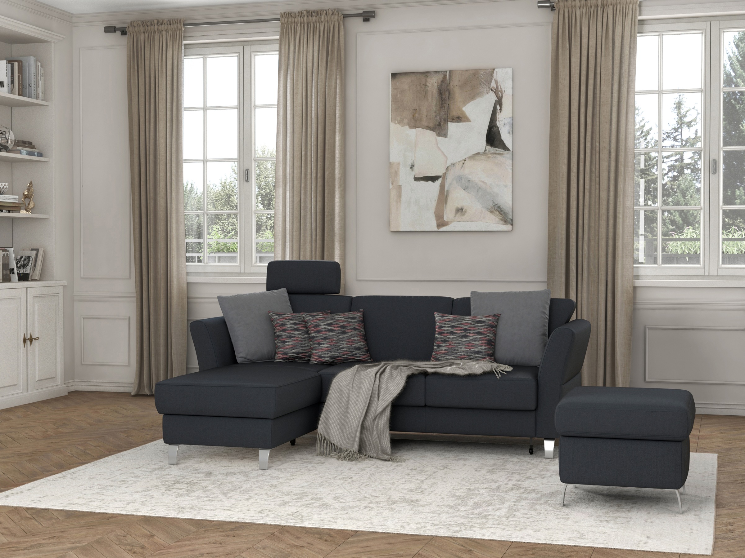 sit&more Stauraumhocker »Visby« auch erhältlich in dem mit Wasser zu reinigendem "Soft clean" Bezug