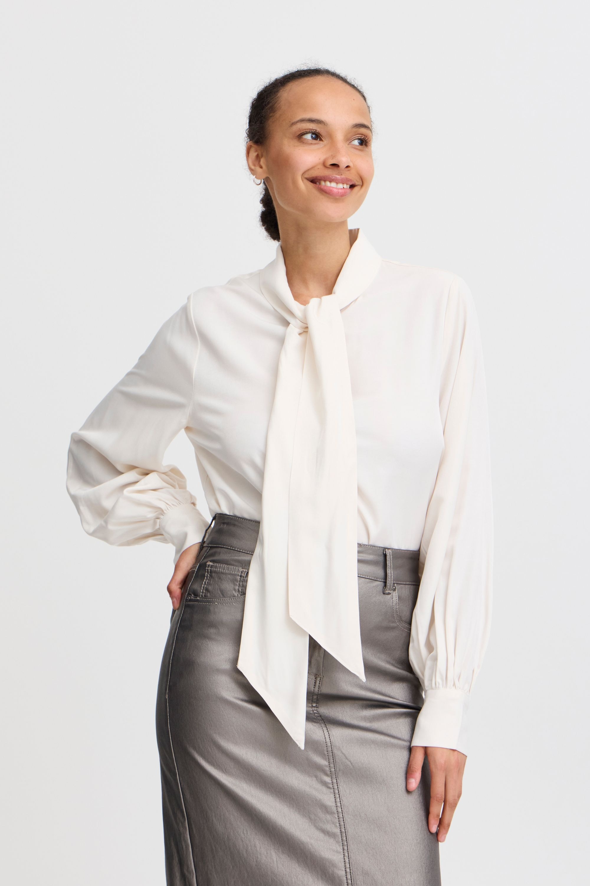 b.young Tunika »Langarmbluse BYHANYO BOW SHIRT -«