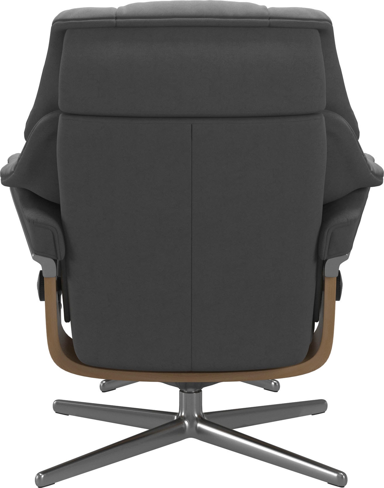 Stressless® Relaxsessel »Reno«, (Set, Relaxsessel mit Hocker), mit Hocker, mit Cross Base, Größe S, M & L, Holzakzent Eiche