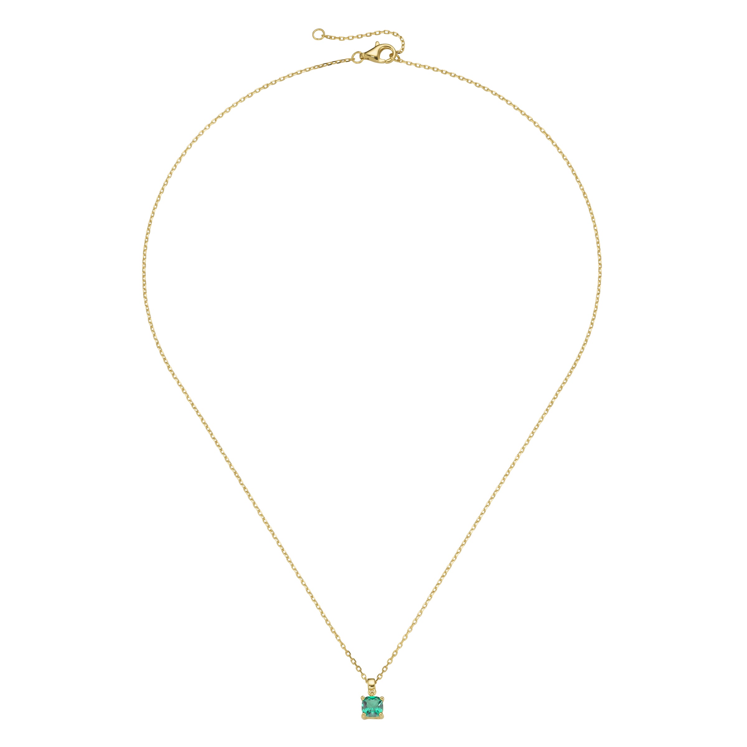 Smart Jewel Kette mit Anhänger »Kette Anhänger mit grünem Zirkonia, vergoldet, Silber 925«