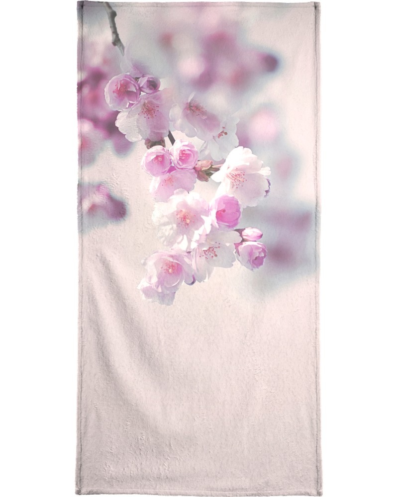 Juniqe Strandtuch »Pastel Rose Cherry II«, (1 St.), Weiche Frottee-Veloursqualität
