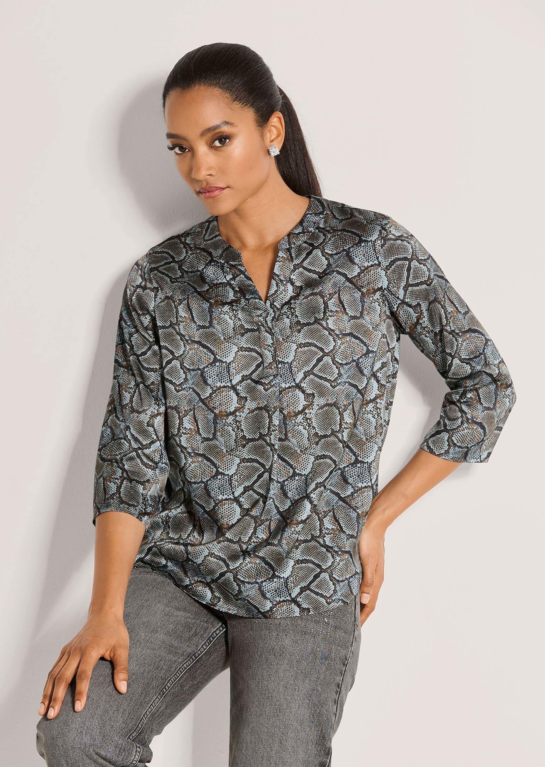 MADELEINE Tunika »Bluse Tunikabluse mit Schlangenprint«