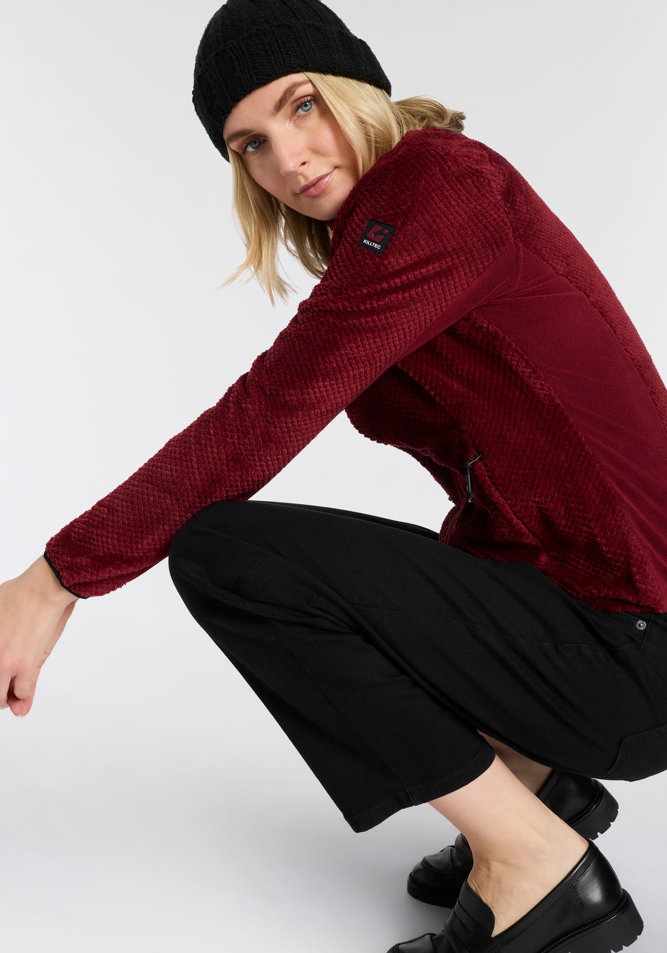 Killtec Fleecejacke »KOW 6 WMN KNTFLC JCKT« Übergangsjacke, windabweisend, mit Stehkragen