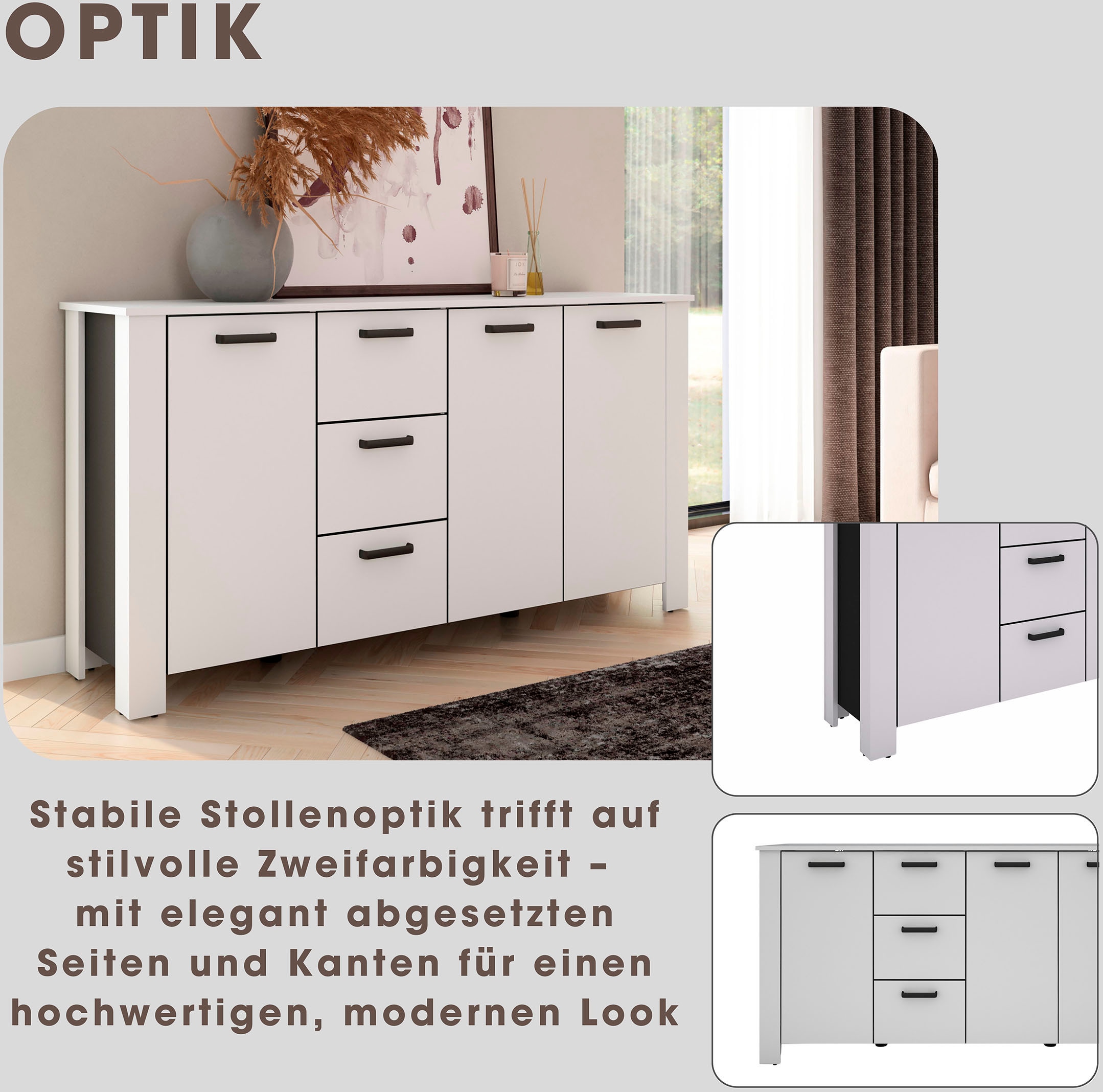 byLIVING Sideboard »Faro« 1 Stk. tlg. moderne Kommode in verschiedenen Farben verfügbar, 160cm.