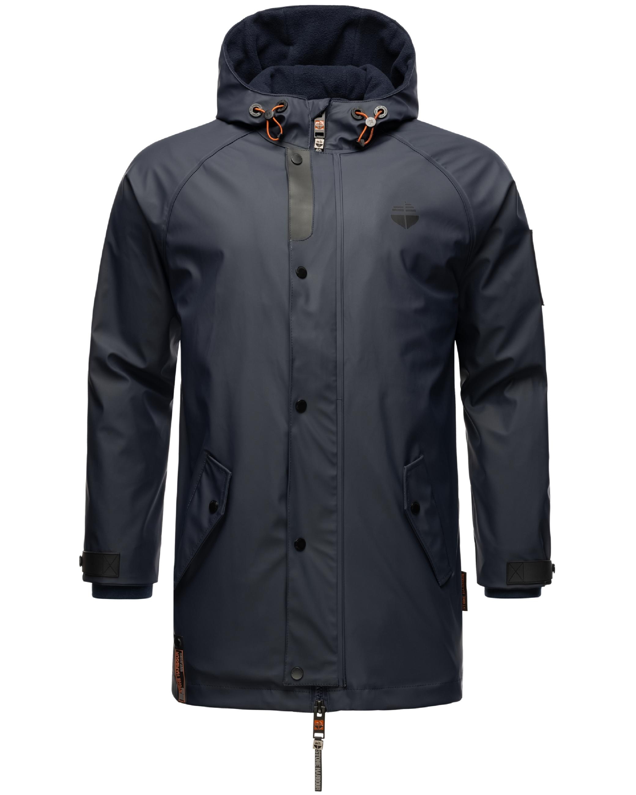 Stone Harbour Regenjacke »Regenjacke Rihaa«, Gummierter Regenparka mit Fleece-Innenfutter