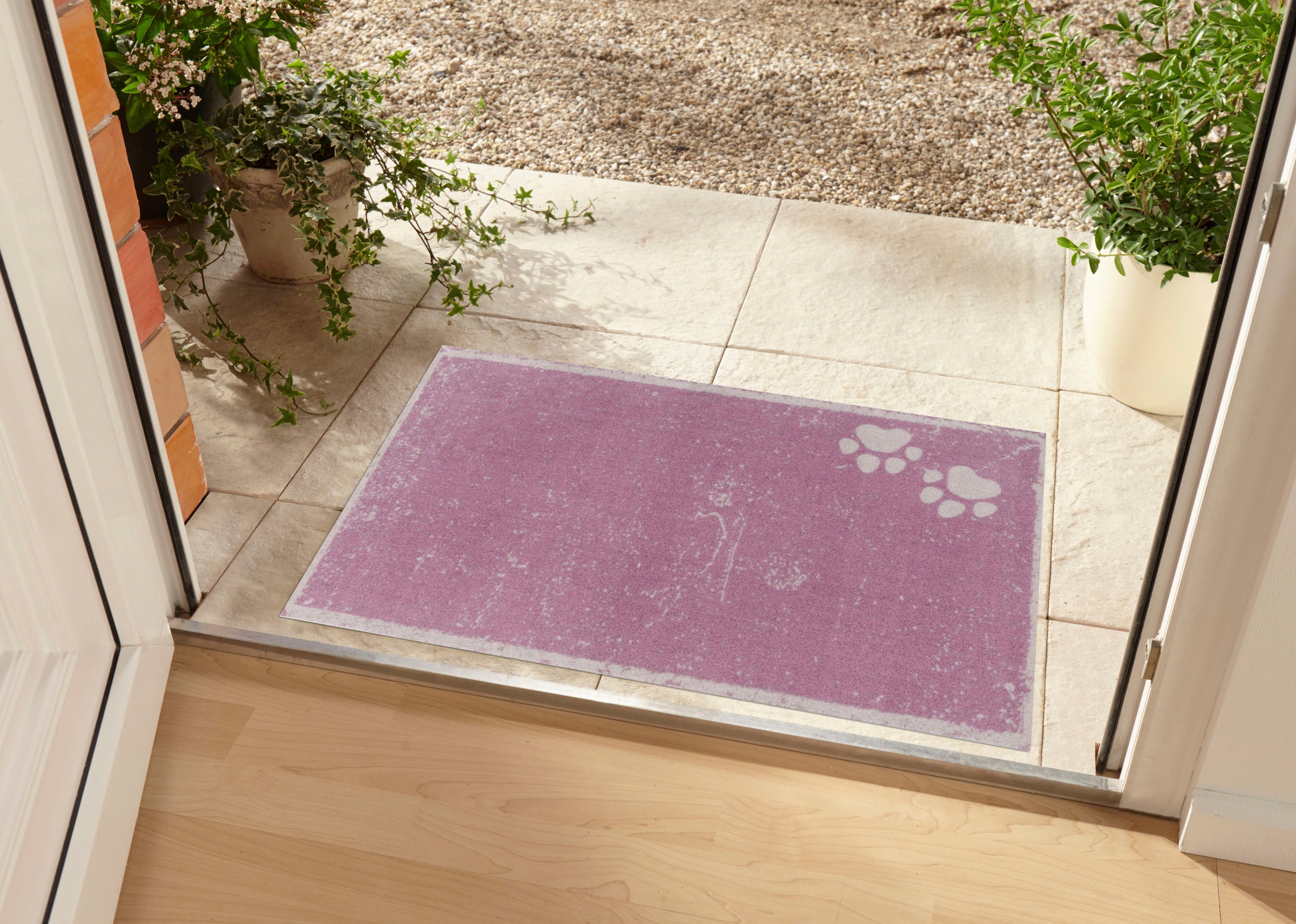 HANSE Home Fußmatte »Paws, Türmatte«, rechteckig, 4 mm Höhe, rutschhemmend, In- und Outdoor