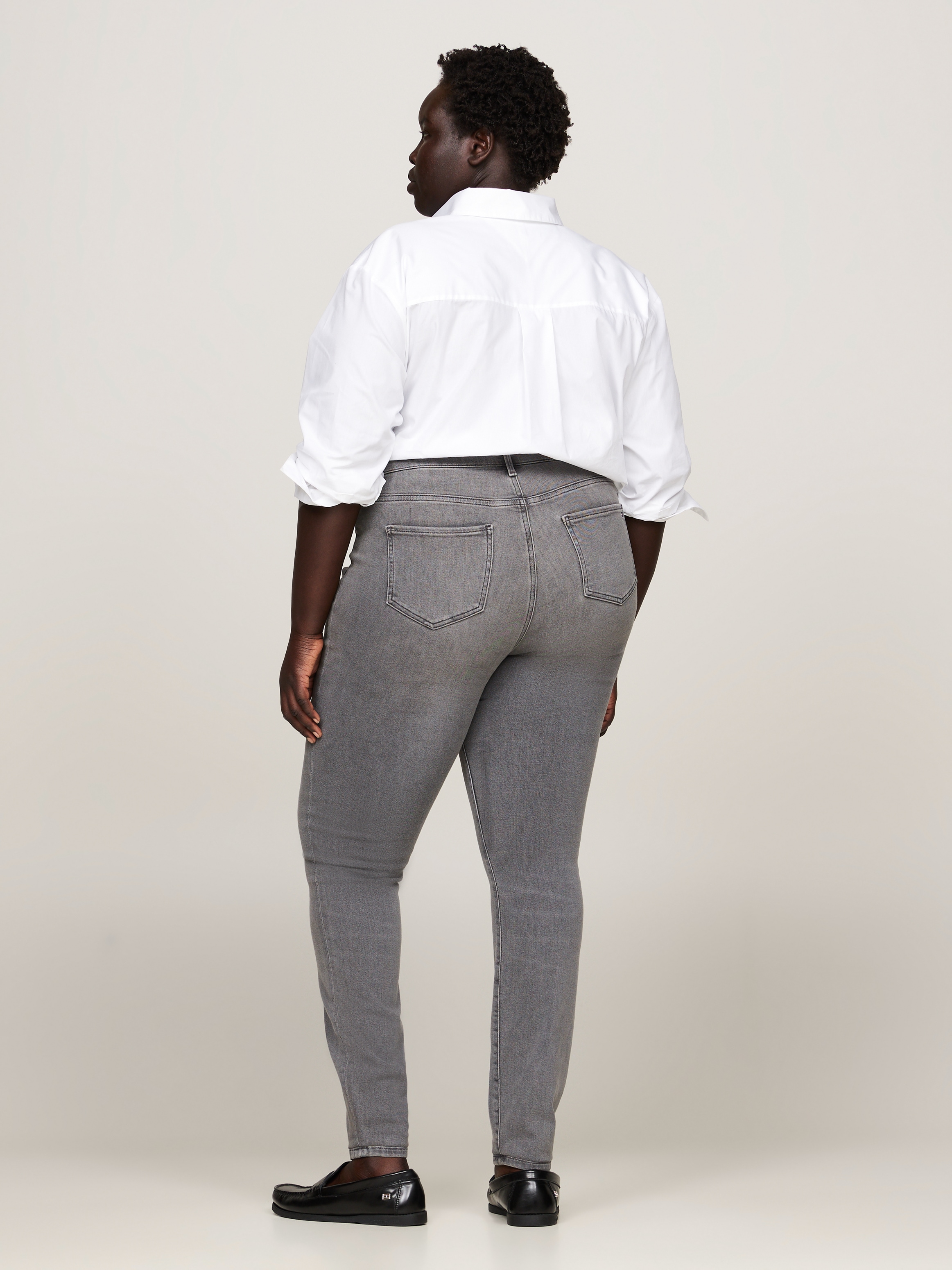 Tommy Hilfiger Curve Skinny-fit-Jeans »CRV HARLEM U SKINNY HW«, Große Größen in Stoned Washed Optik