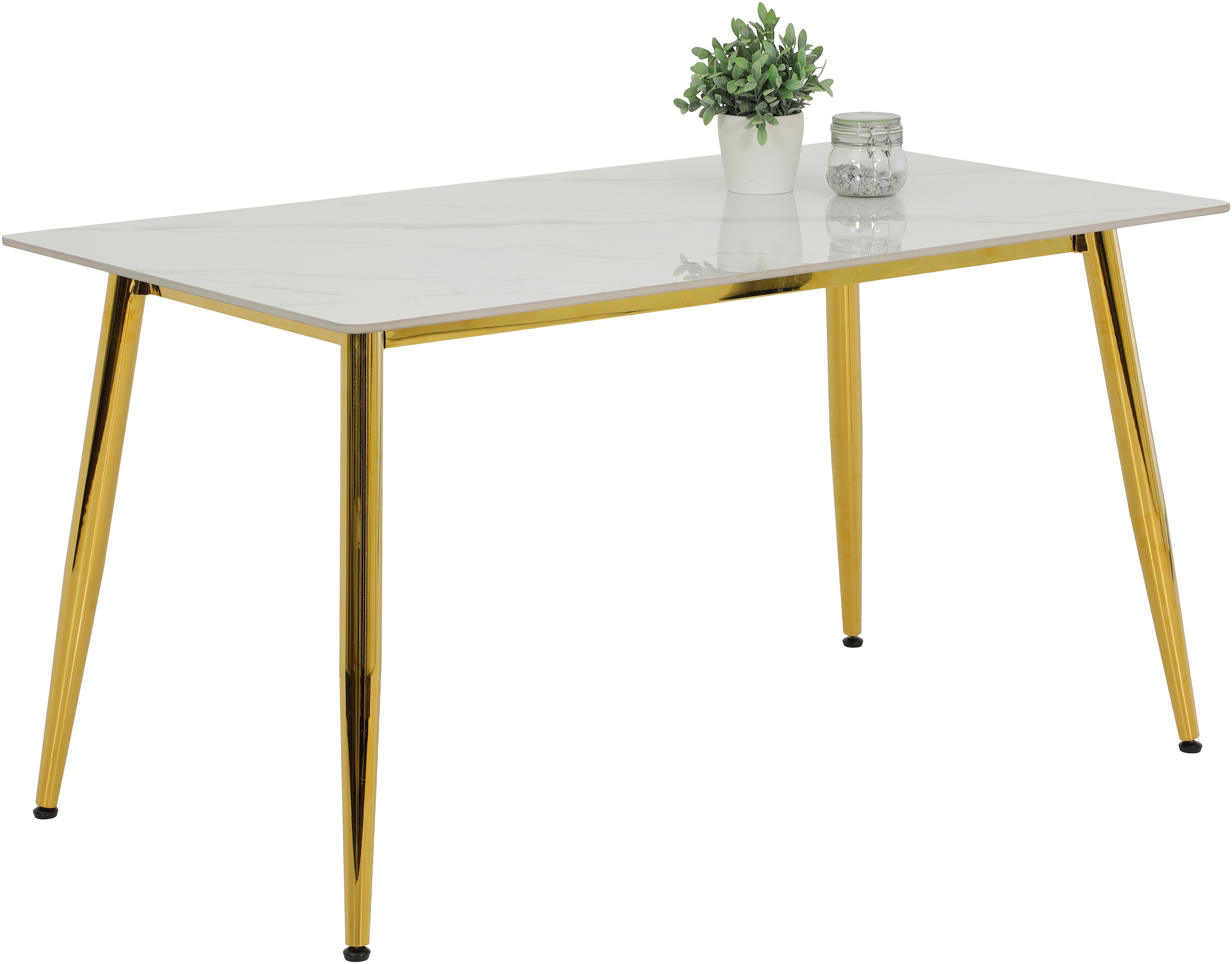 HELA Esstisch »XENIA«, Esstisch, 140 cm Breite, Sinterd Stone, Steinplatte