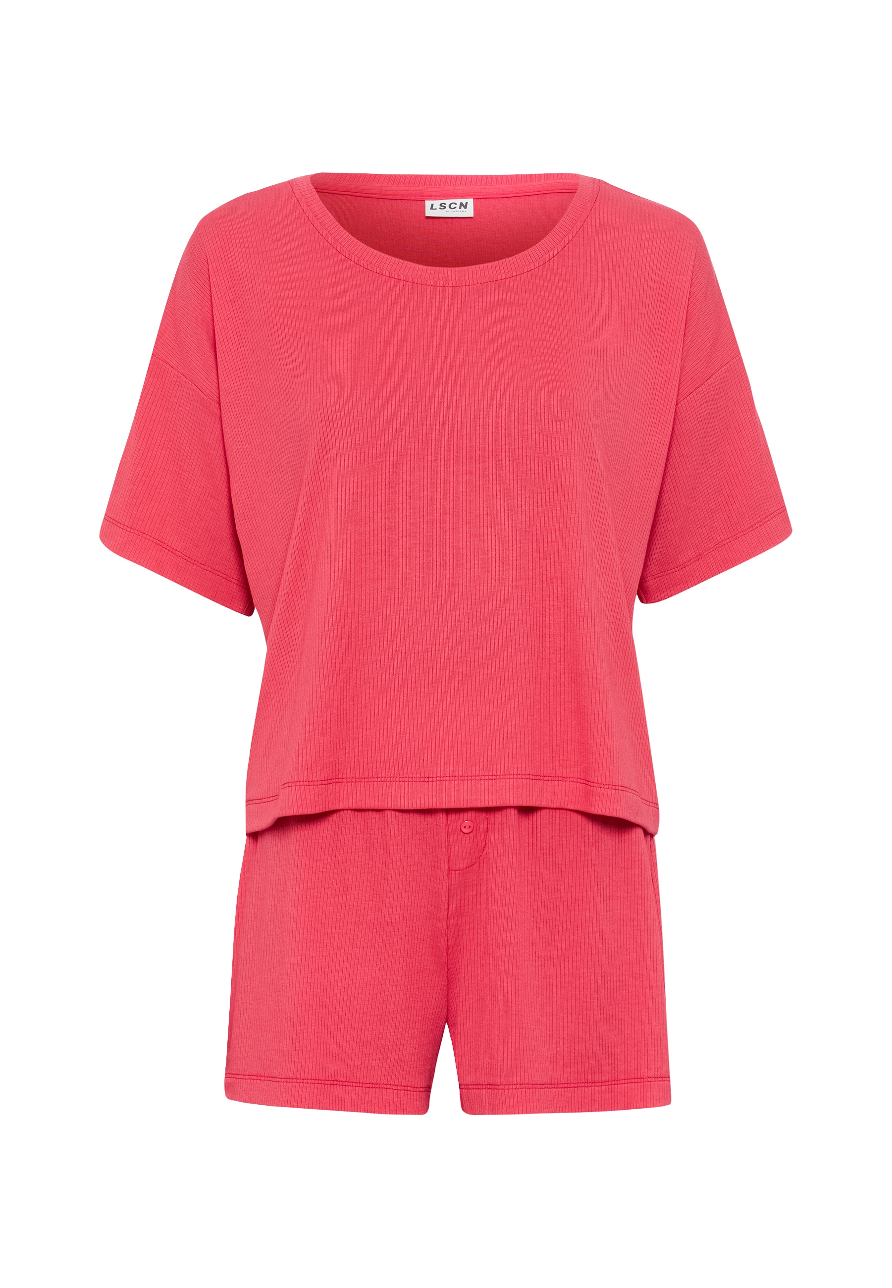 LSCN by LASCANA Shorty, (2 tlg.), mit kleiner Zierknopfleiste