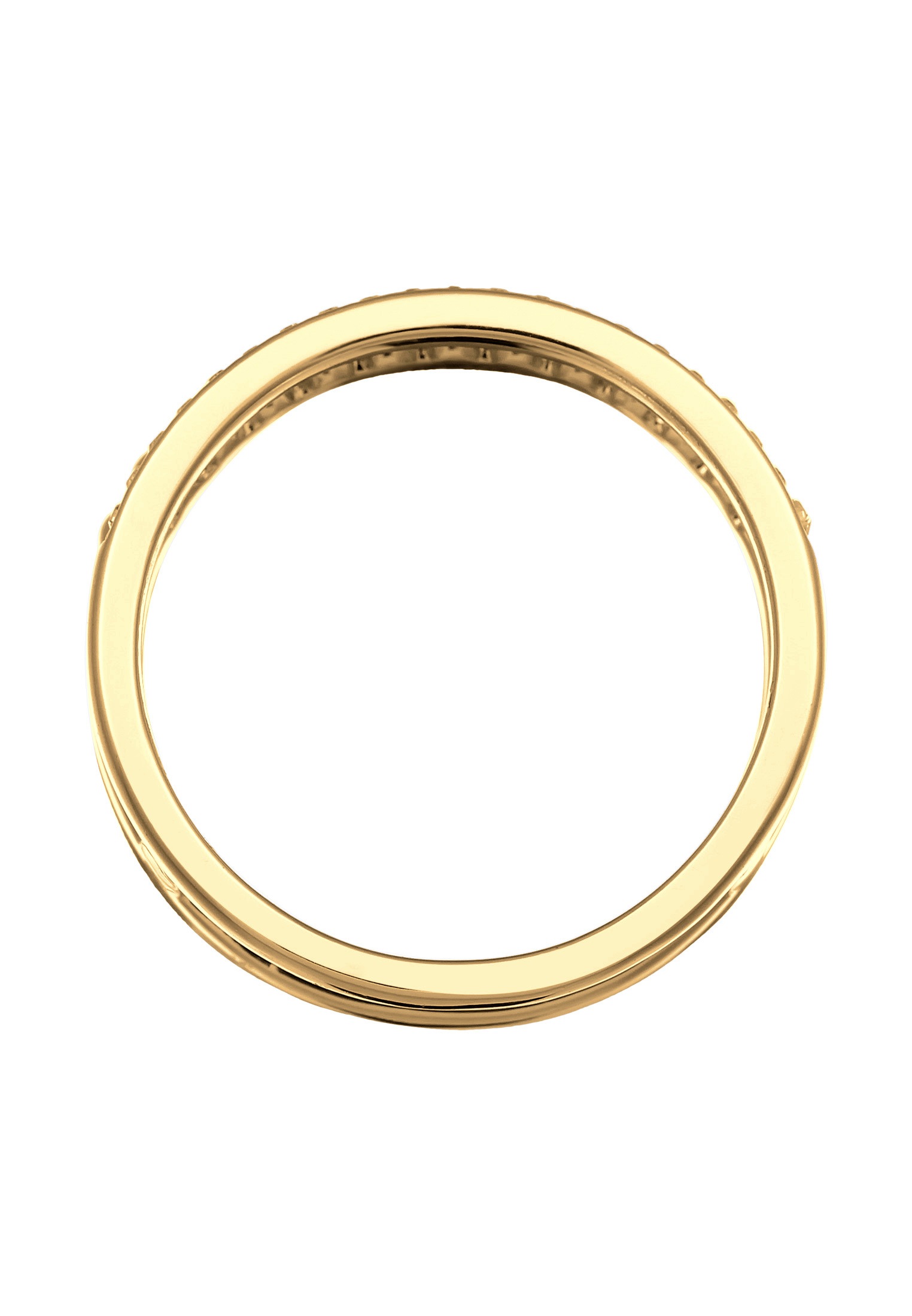 Elli Ring-Set »Ring Zweireihig Kugel Silberfarben Kristallen«
