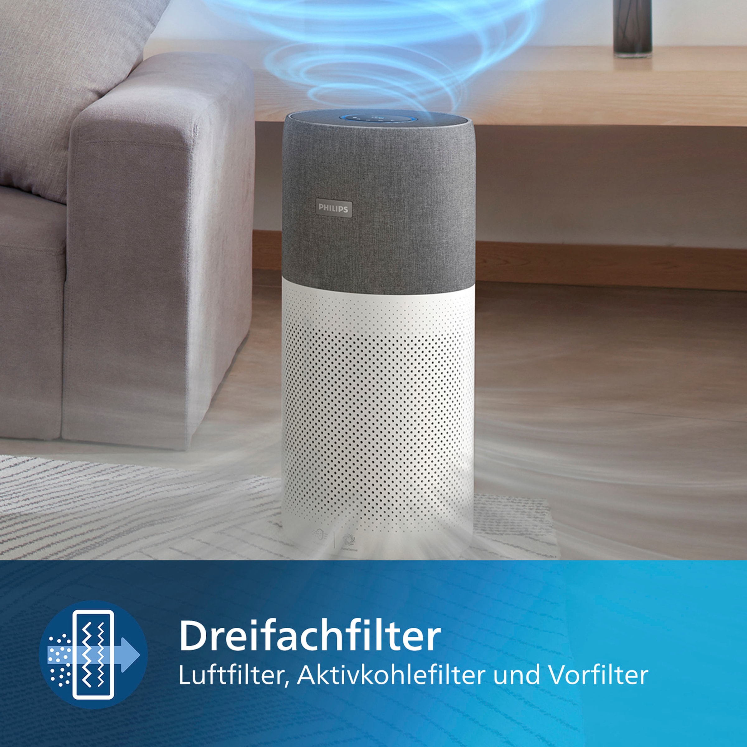 Philips Luftreiniger »AC4236/10 4000i Serie«, für 158 m² Räume, mit App-Anbindung und für Allergiker geeignet