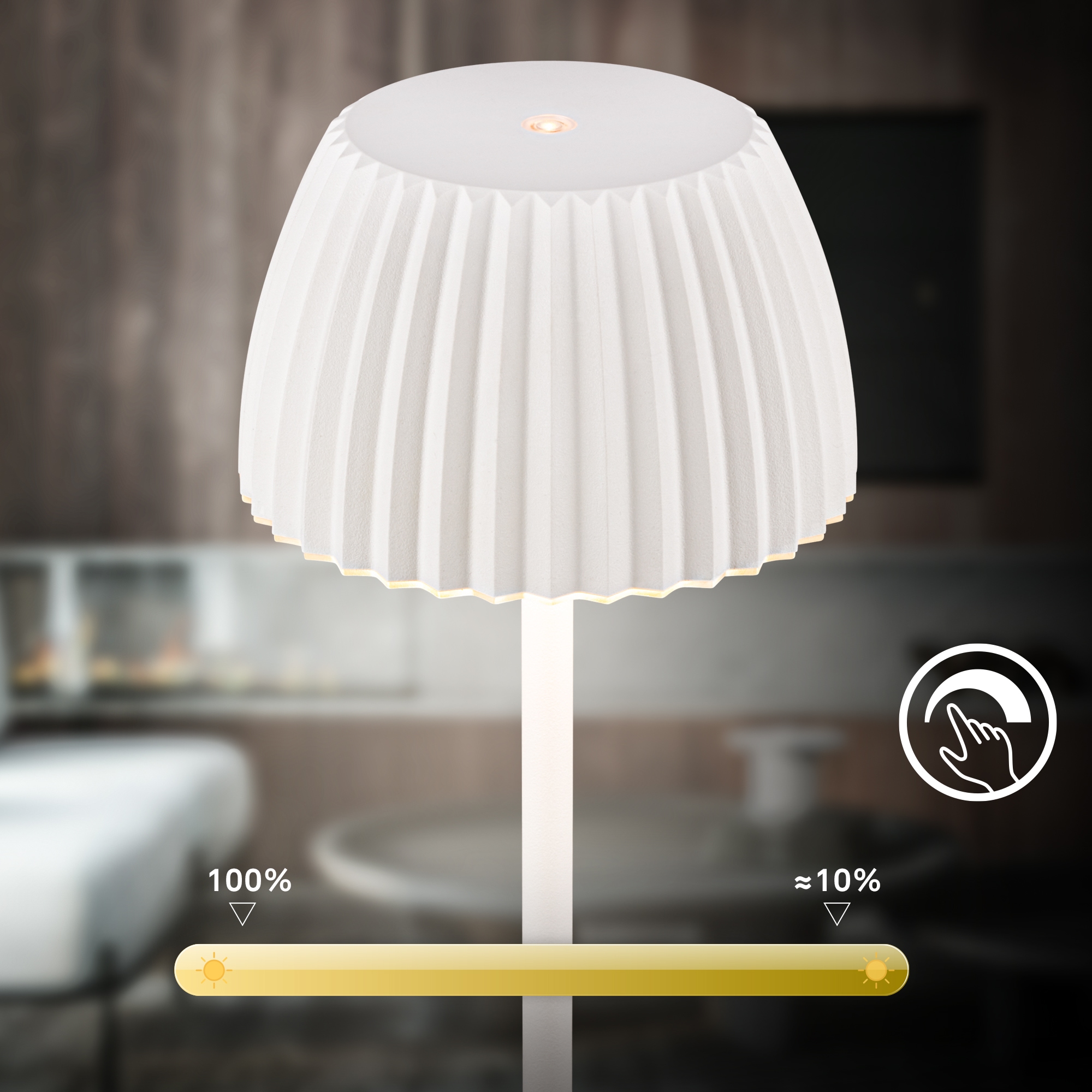 Briloner Leuchten LED Stehlampe »Akku LED Stehleuchte Riffle«