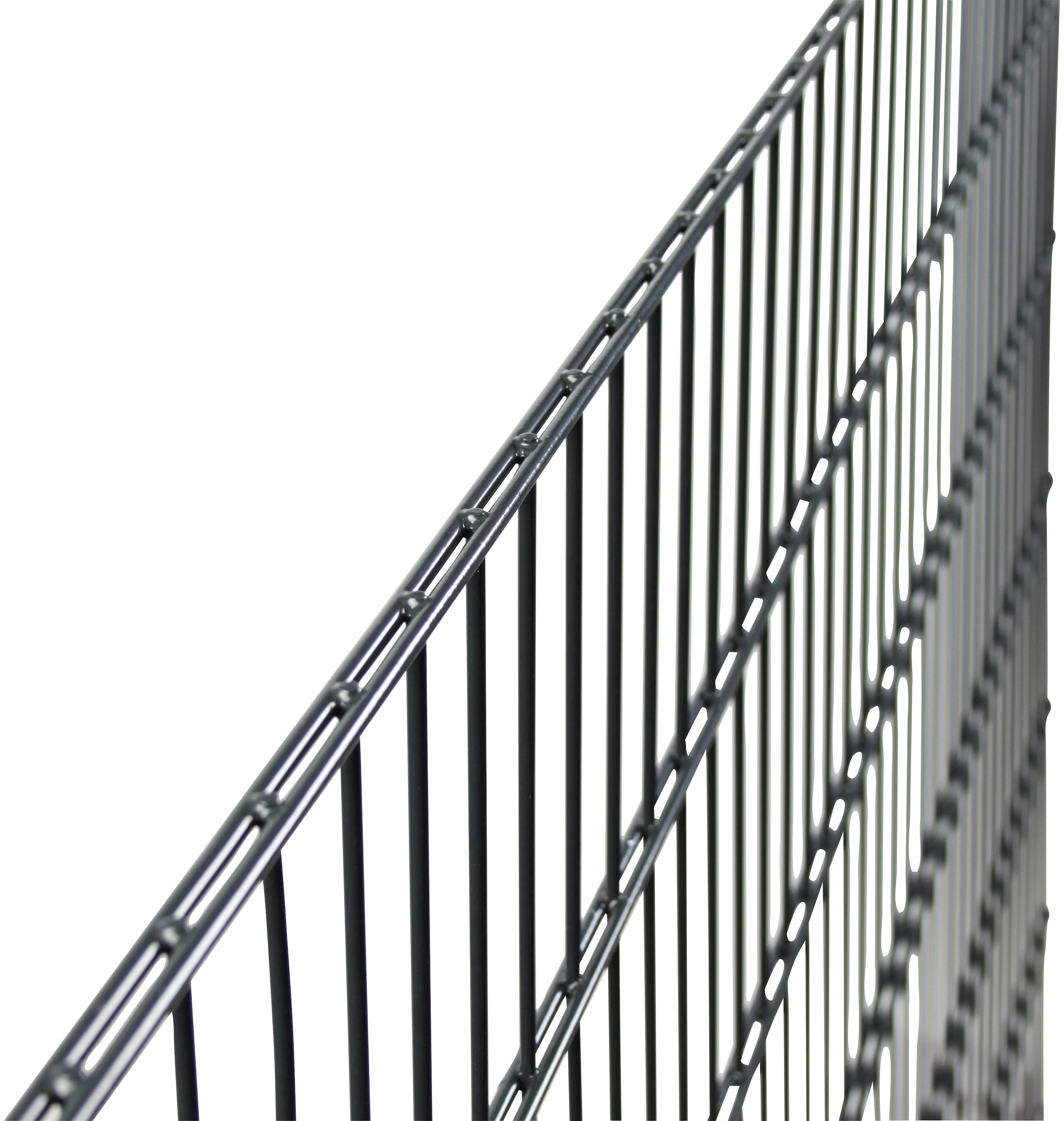 Alberts Doppelstabmattenzaun »Grundset«, Höhe: 80-160 cm, Gesamtlänge: 4-30 m, zum Einbetonieren
