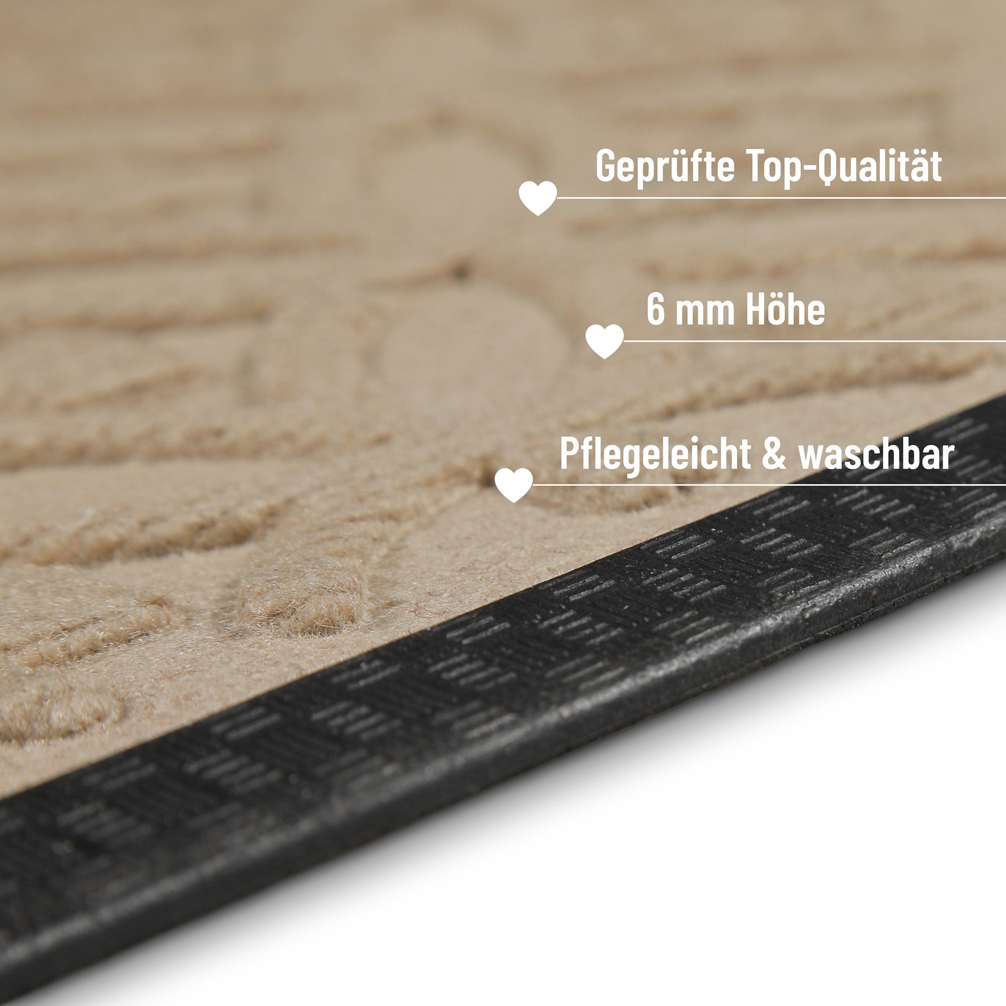 Wecon home Fußmatte »Midnight Mosaic«, rechteckig, 4 mm Höhe, pflegeleicht, rutschfest, Ornamente, Innen & Außen, Schmutzfangmatte