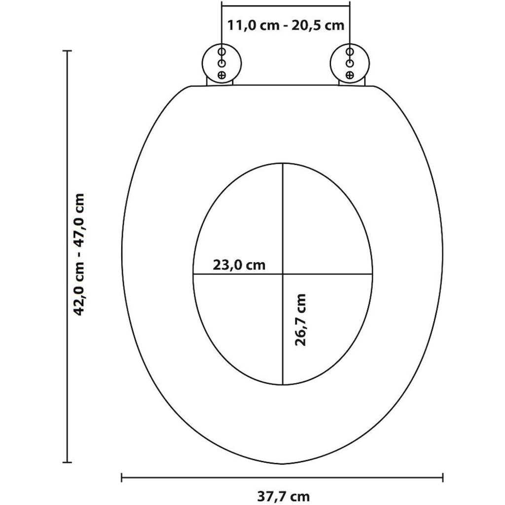 Sanilo WC-Sitz »Golden Leaves«, mit Absenkautomatik, BxL: 37,7 x 42,0 - 47,0 cm