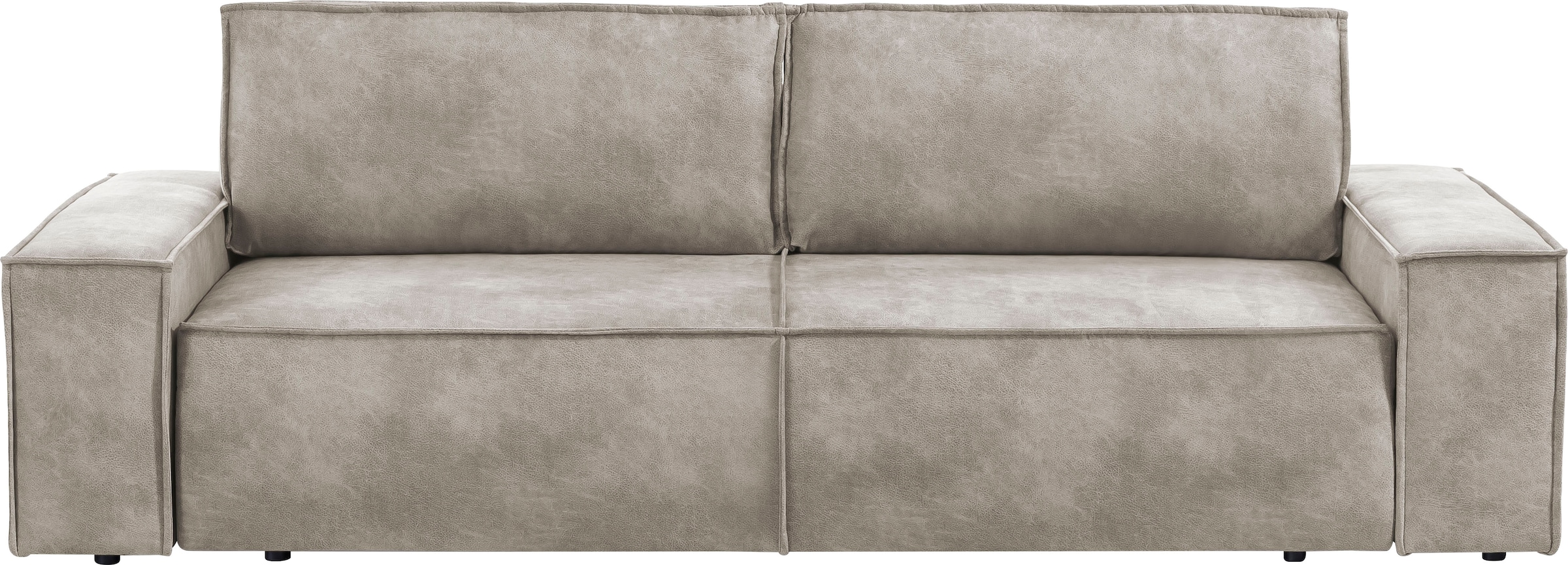 Home affaire 3-Sitzer »SHERWOOD Schlafsofa (257cm) Cord, Samtvelours, Vintage-Lederoptik«, Schlaffunktion mit Bettkasten (ca. 136/200cm)