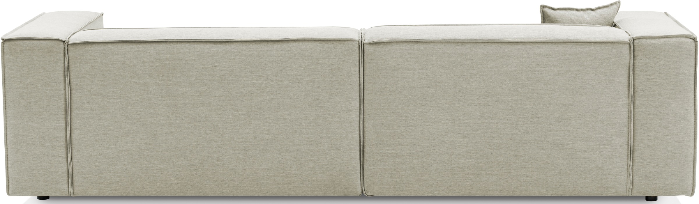 LeGer Home by Lena Gercke 3-Sitzer »PIARA, Couch mit Kedernaht, Sofa in Cord oder Leinenoptik«, schwarze Füße, bequemer Sitzkomfort
