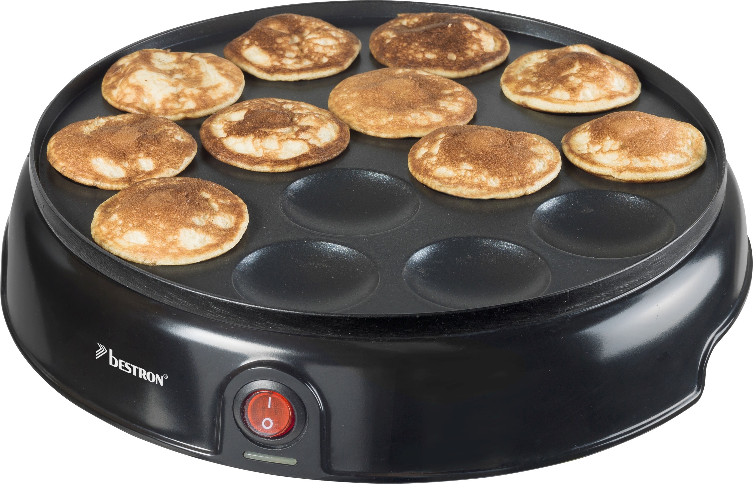 bestron Poffertjes-Maker »APFM700Z Sweet Dreams«, 800 W, im Retro Design, Mini Pfannkuchen Automat, mit Antihaftbeschichtung