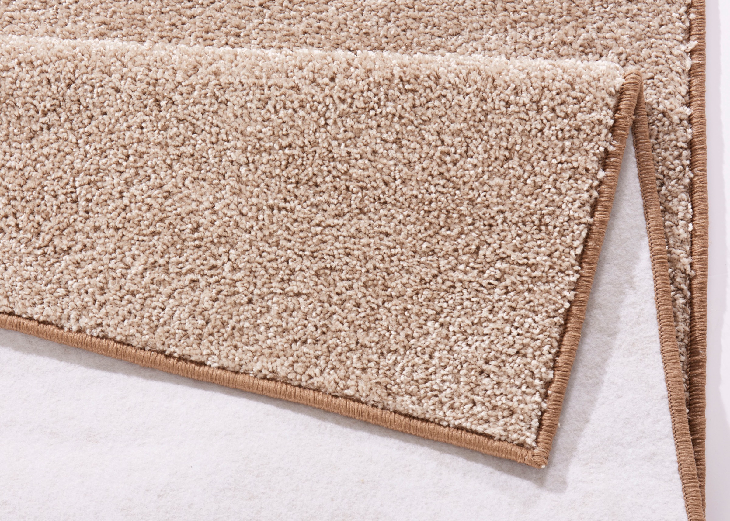 HANSE Home Teppich »Pure 100 Kurzflor«, rechteckig, 13 mm Höhe, Kurzflor, uni, umkettelt, Läufer, Wohnzimmer, Kinderzimmer, Flur