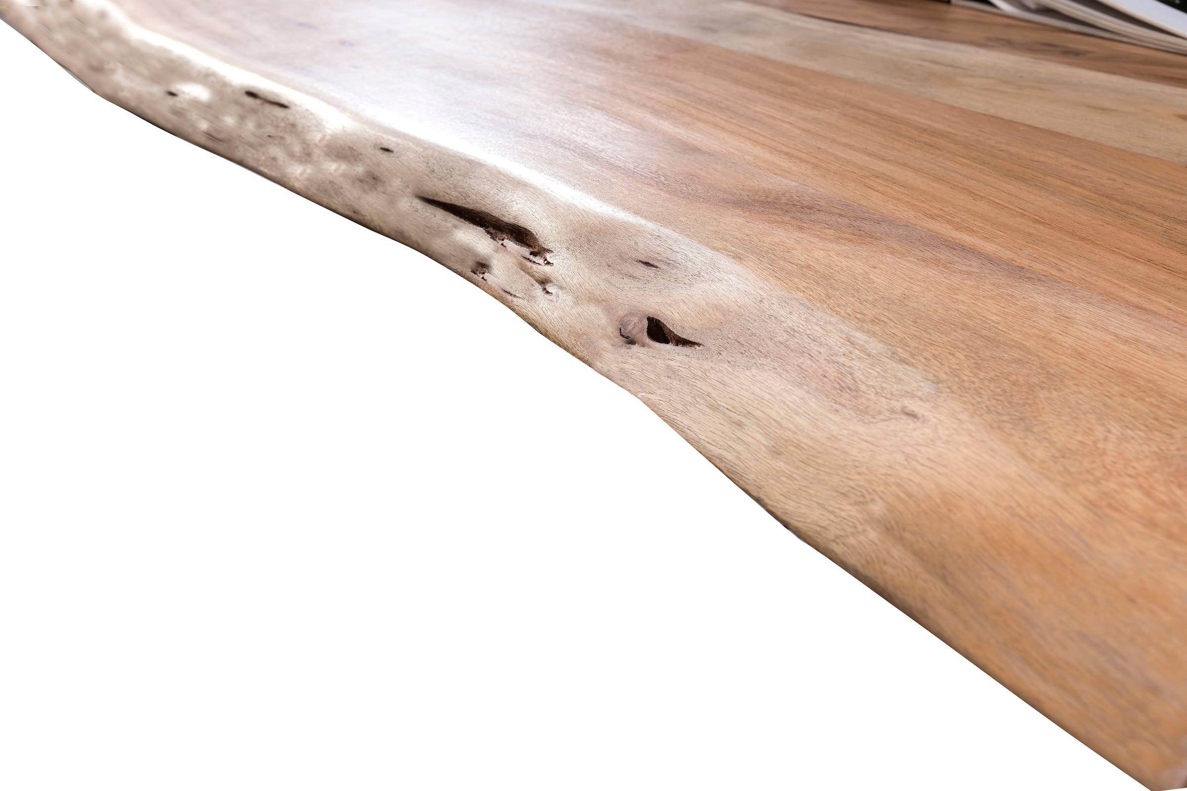 SIT Baumkantentisch »Dijon aus Massivholz mit Baumkante & trendigem Kufengestell« 56 mm starke Tischplatte mit Baumkante wie gewachsen
