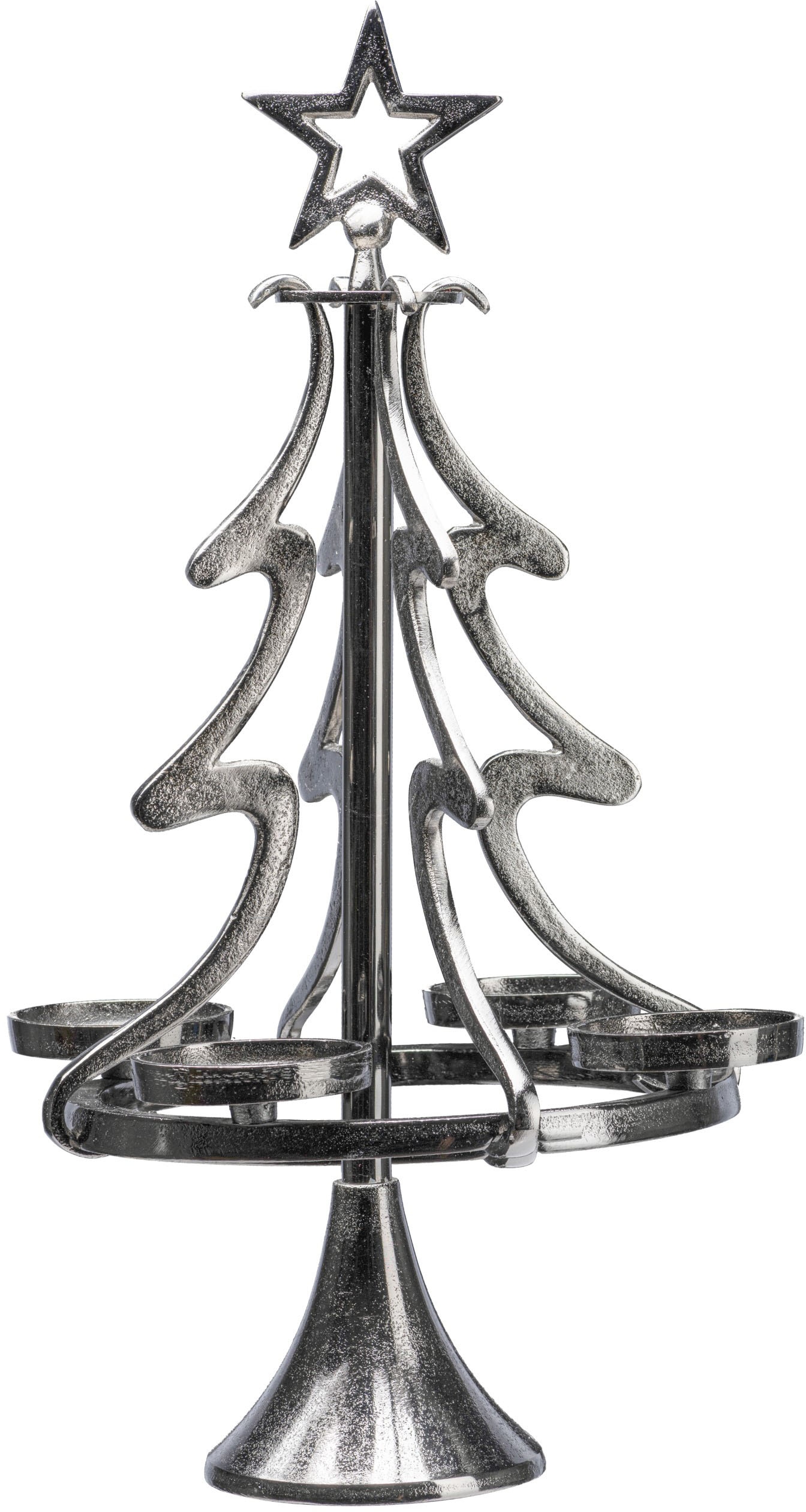 my home Adventsleuchter »Tannenbaum, Weihnachtsdeko«, (1 St.), Kerzenständer aus Aluminium, Höhe 86 cm