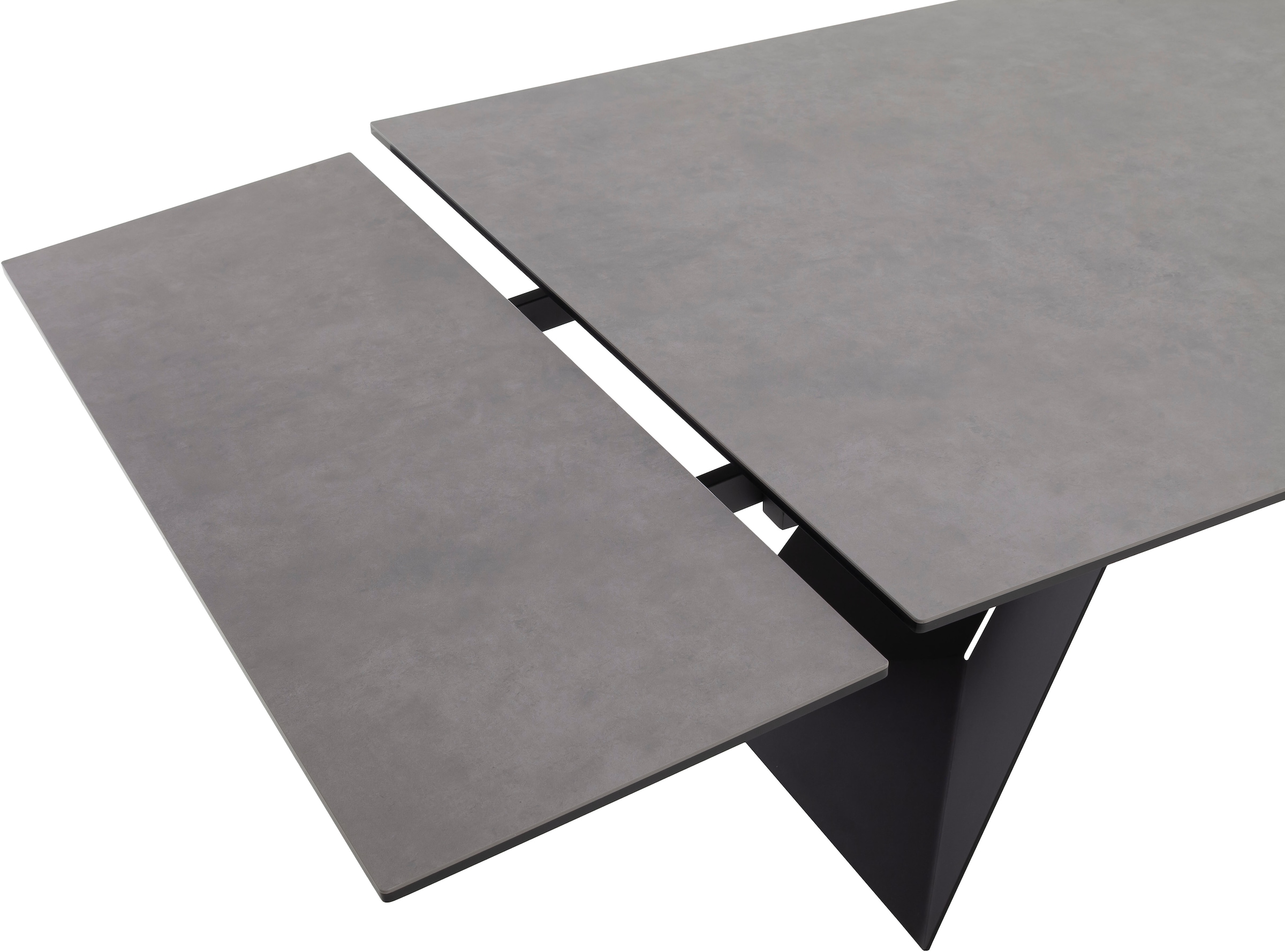 MCA furniture Esstisch »Nagoya« 1 Stk. tlg. Auszugstisch, Stirnauszug, Metallgestell, Keramik, Sicherheitsglas